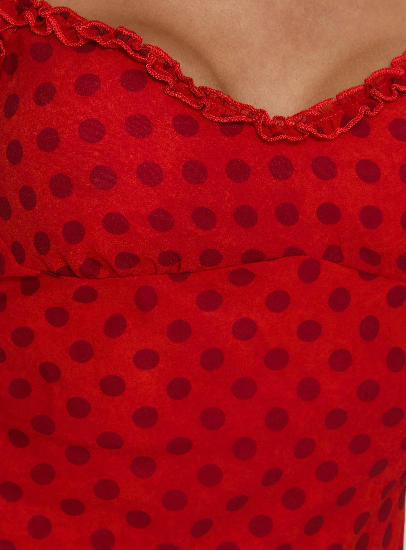 Kahla Frill Playsuit Red Polka Dot - Image 6
