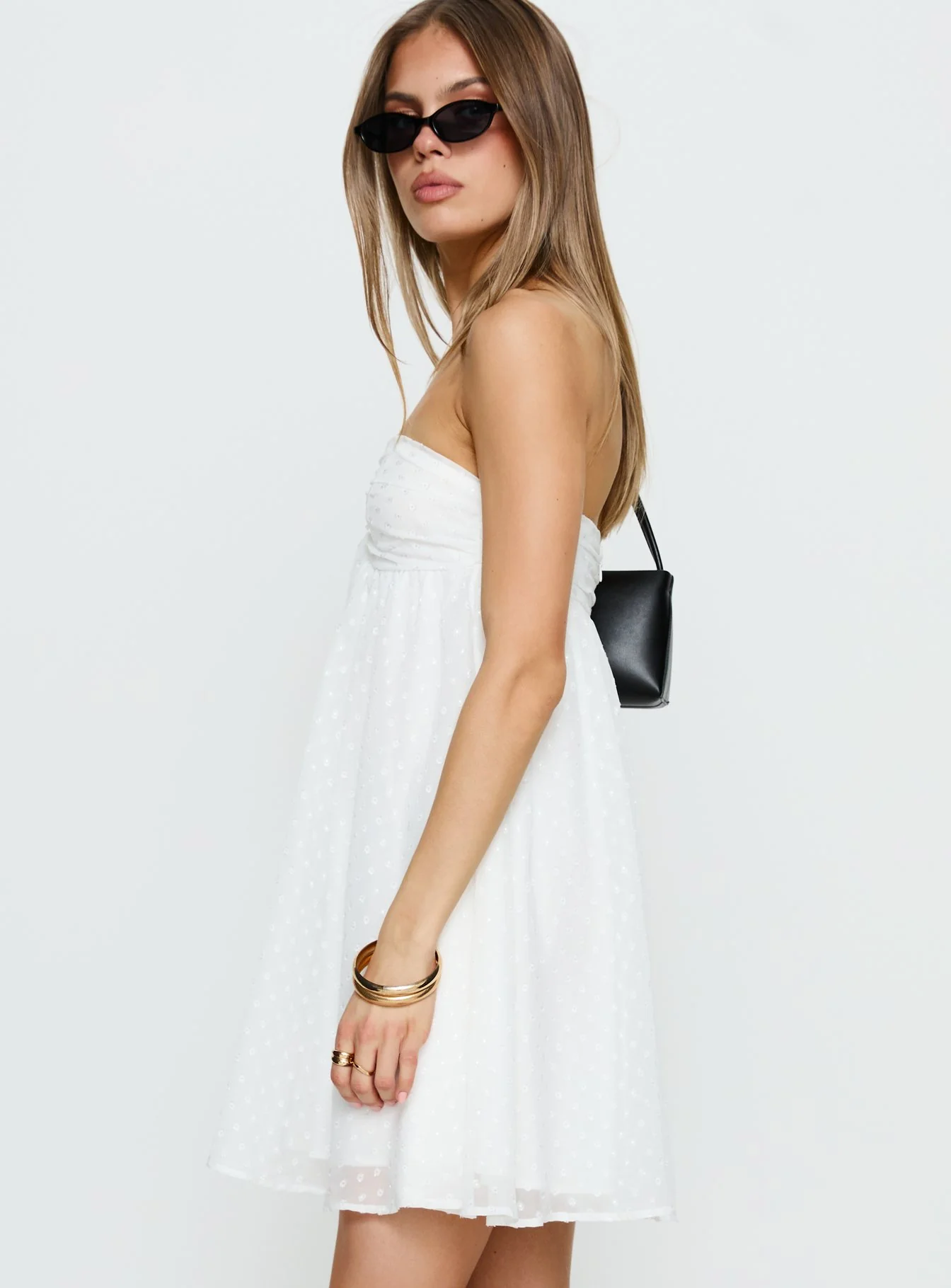 Kaimilla Strapless Sweetheart Mini Dress White - Image 4
