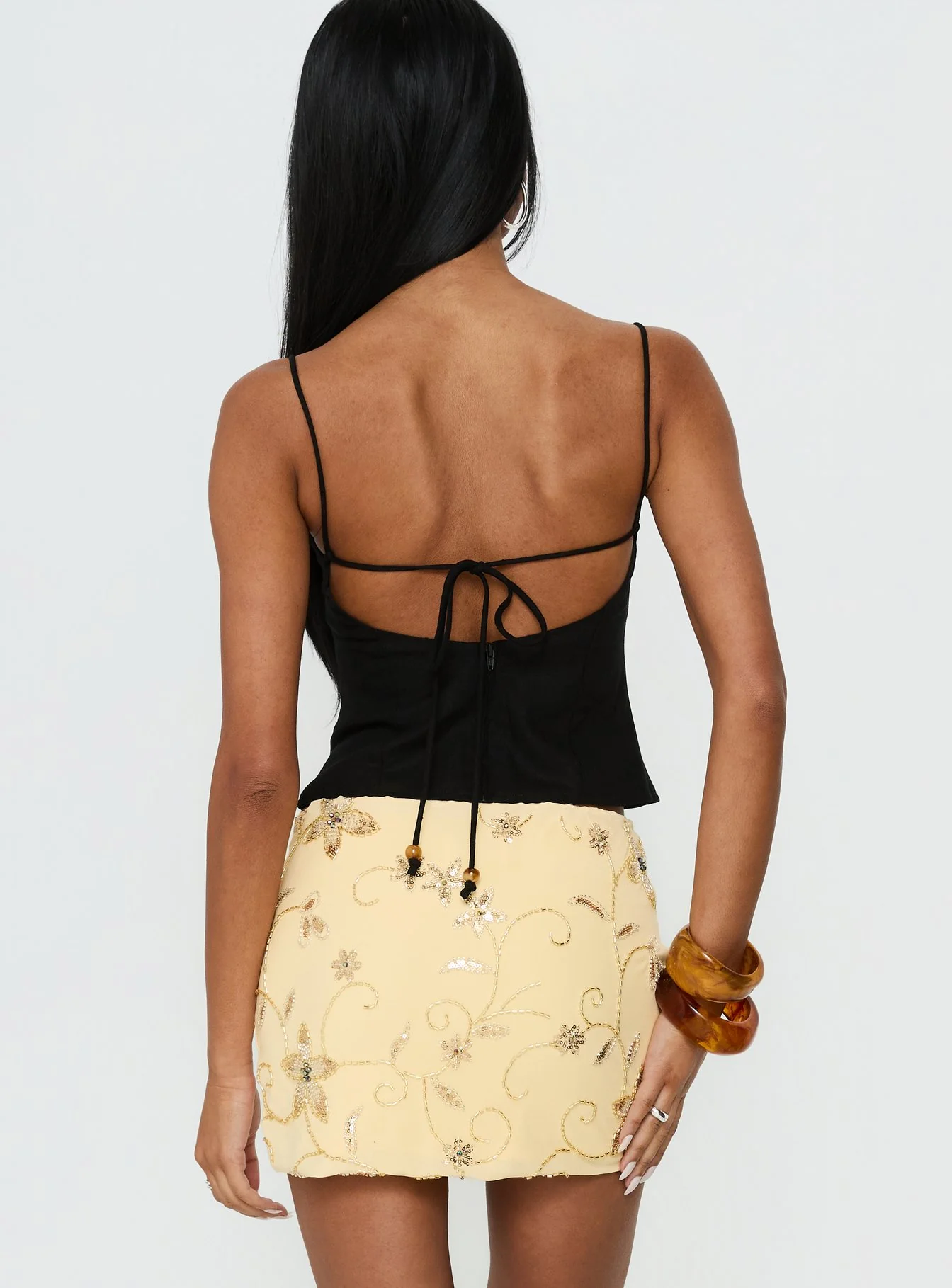 Karessa Beaded Top Black - Image 5