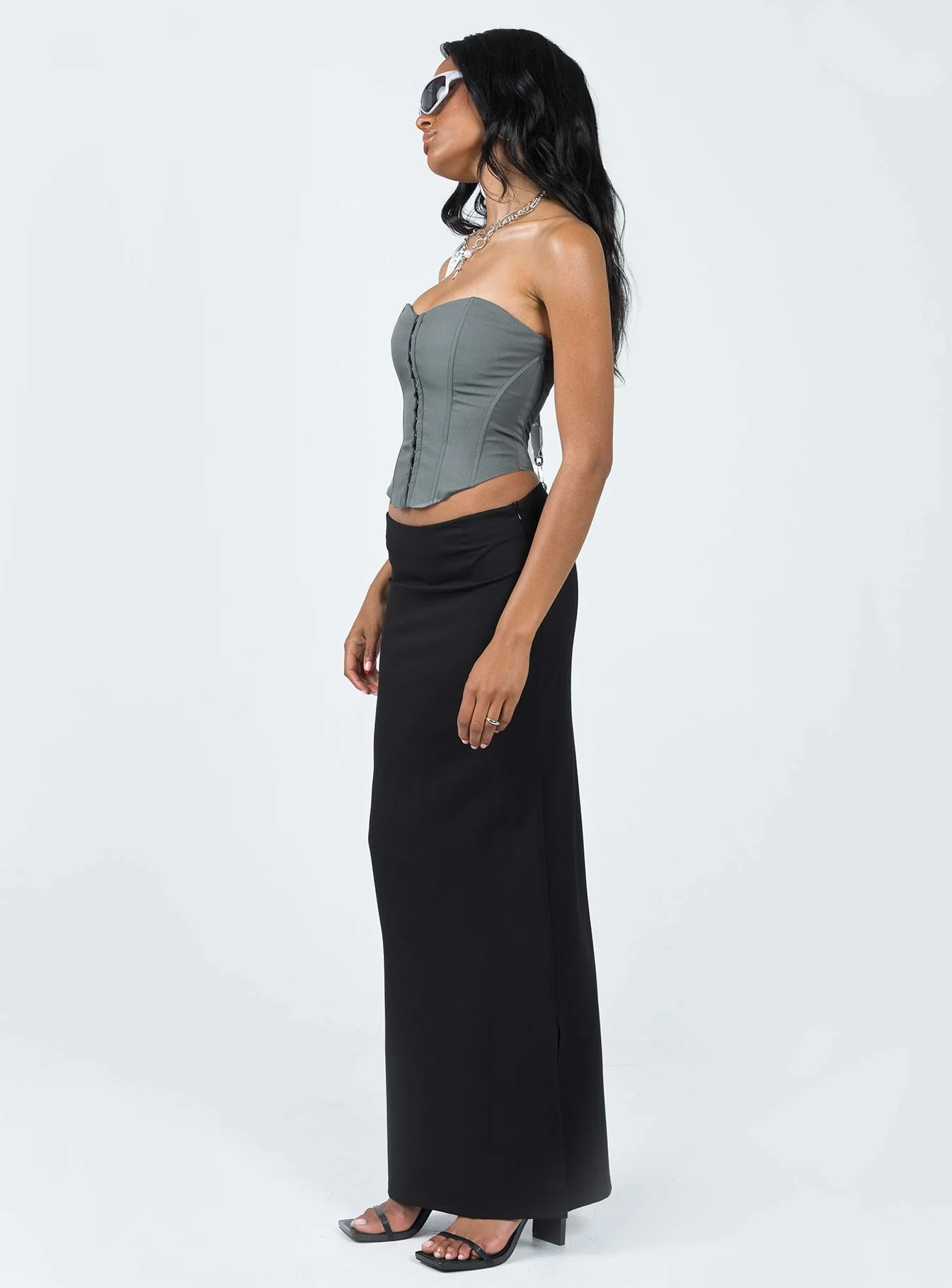 Karley Low Waist Maxi Skirt Black - Image 5