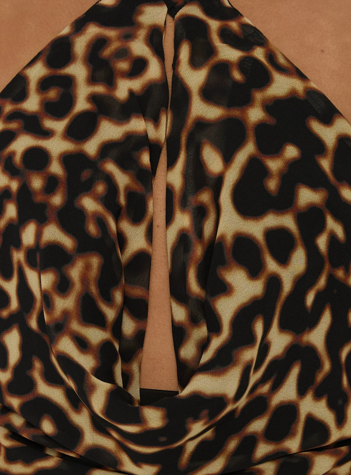 Karolie Halter Plunge Mini Dress Leopard - Image 7