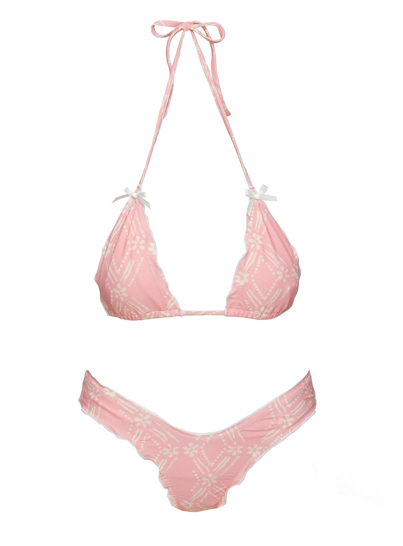 Kathrine High Cut Frill Bikini Bottoms Baby Pink - Image 5