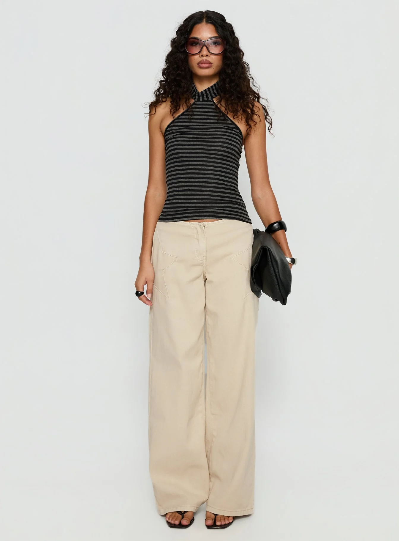 Katriana High Neck Top Multi Stripe - Image 6
