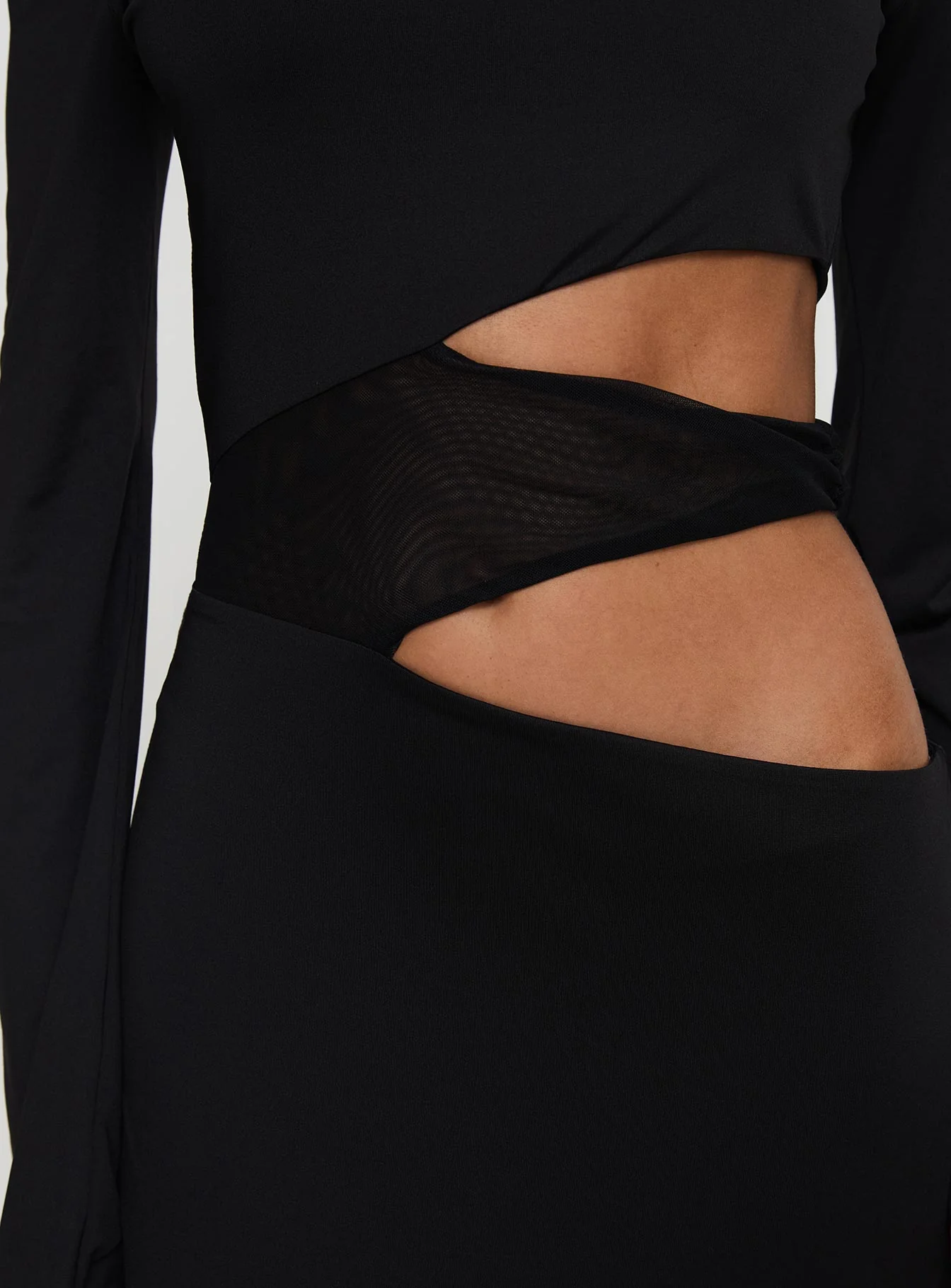 Kazimier Long Sleeve Maxi Dress Black - Image 6