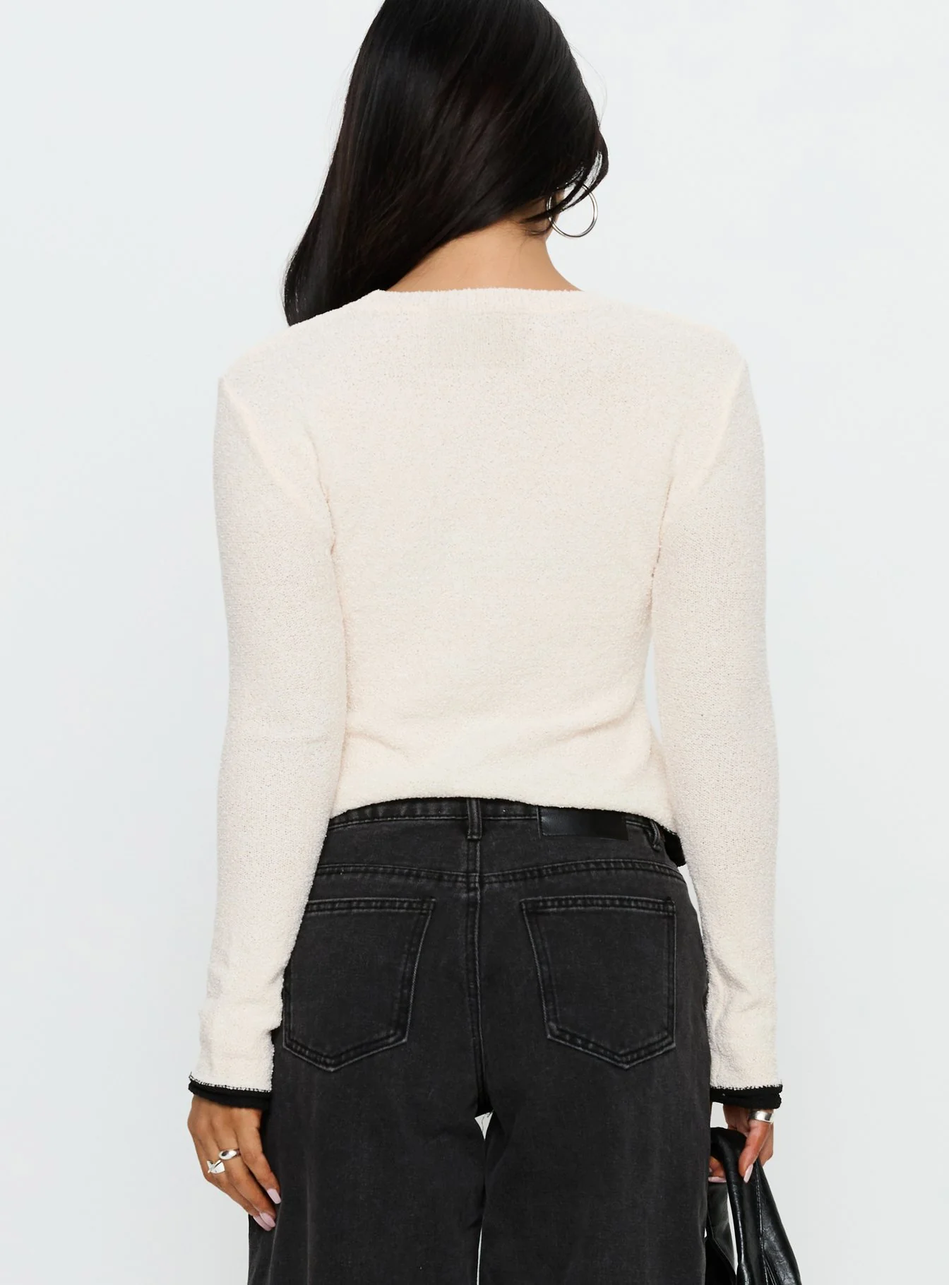 Keree Lightweight Knit Sweater Cream - Image 5