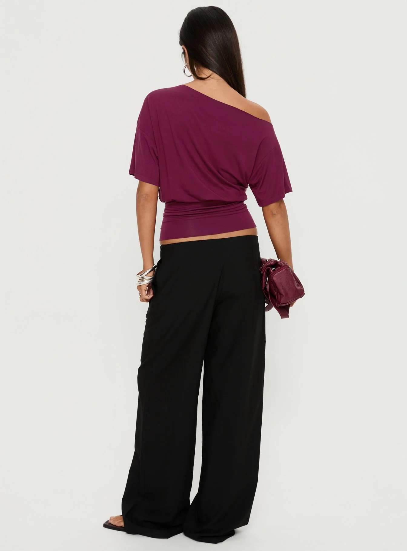 Khane Low Rise Wide Leg Pant Black - Image 5