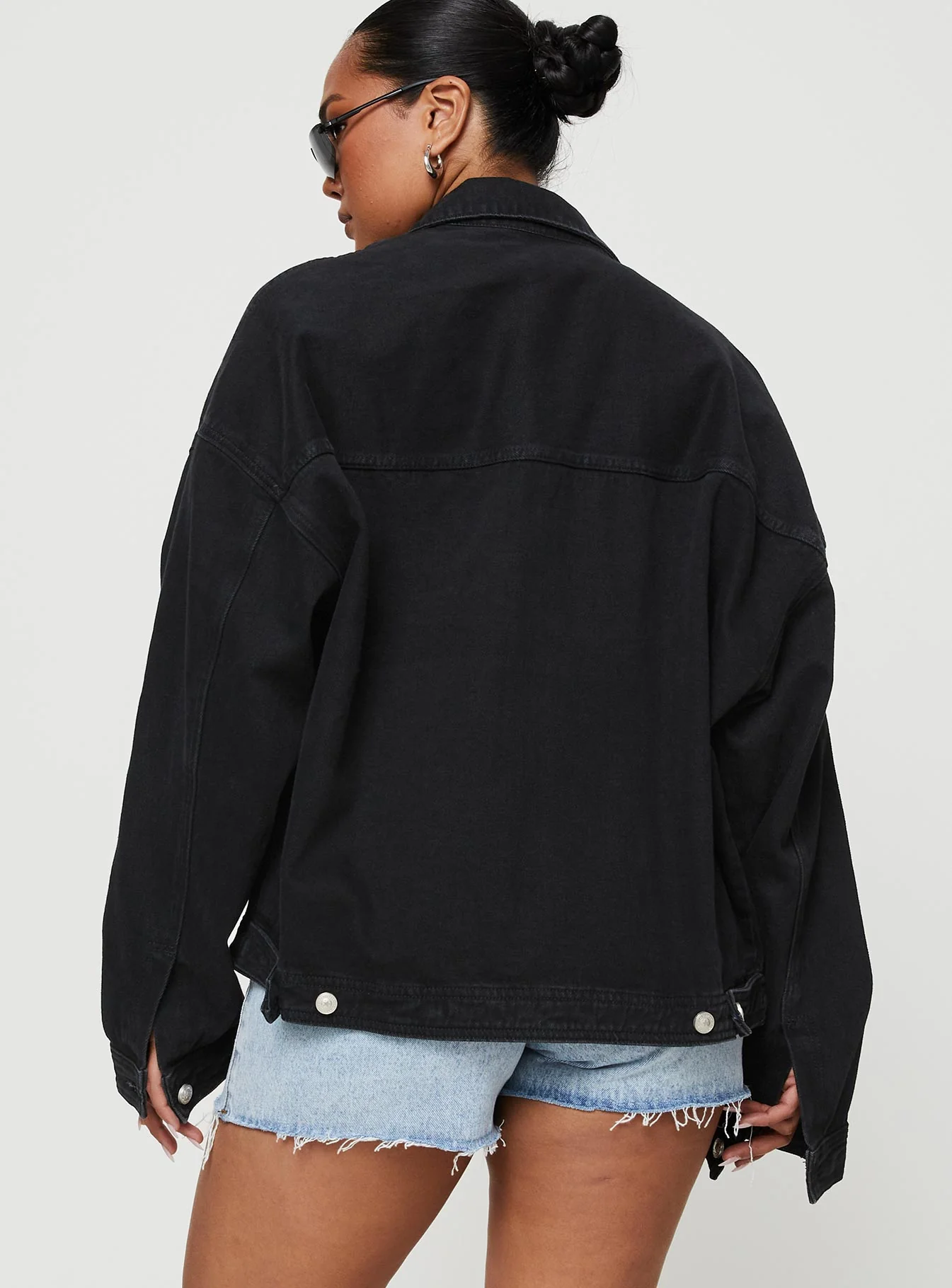 Kier Oversized Jacket Denim Black - Image 5