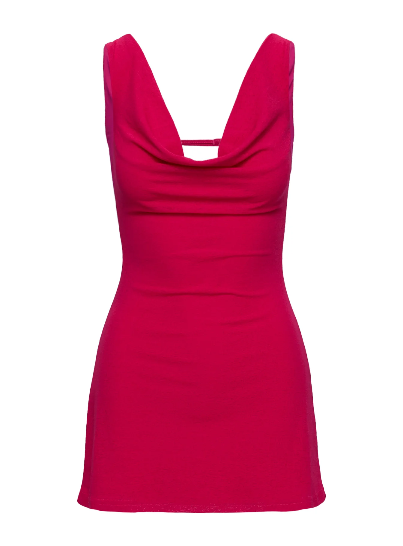 Killer Queen Cowl Mini Dress Pink Tall - Image 5