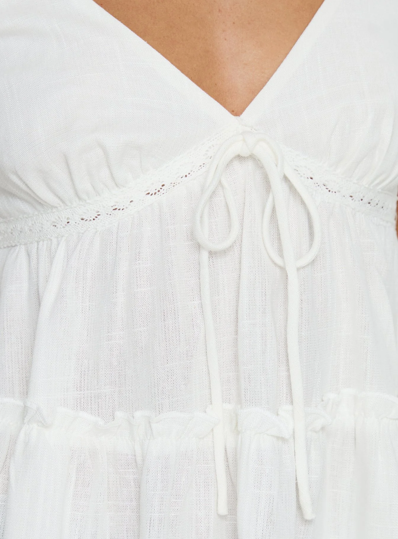 Kimberleigh Floaty Babydoll Top White - Image 6