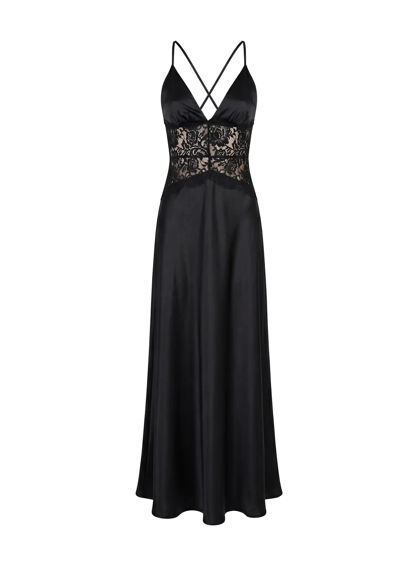 Klairee Lace Maxi Dress Black - Image 9