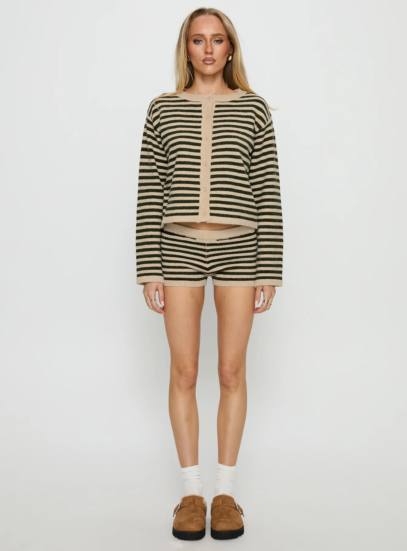 Kollens Knit Cardigan Beige Multi - Image 7