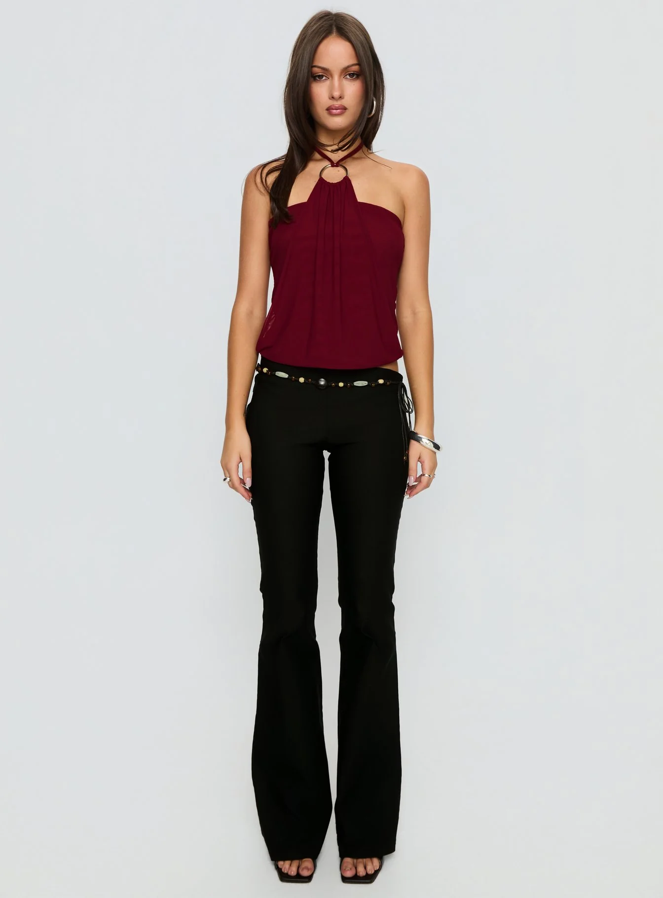 Krislynn Button Belt Pants Black - Image 7