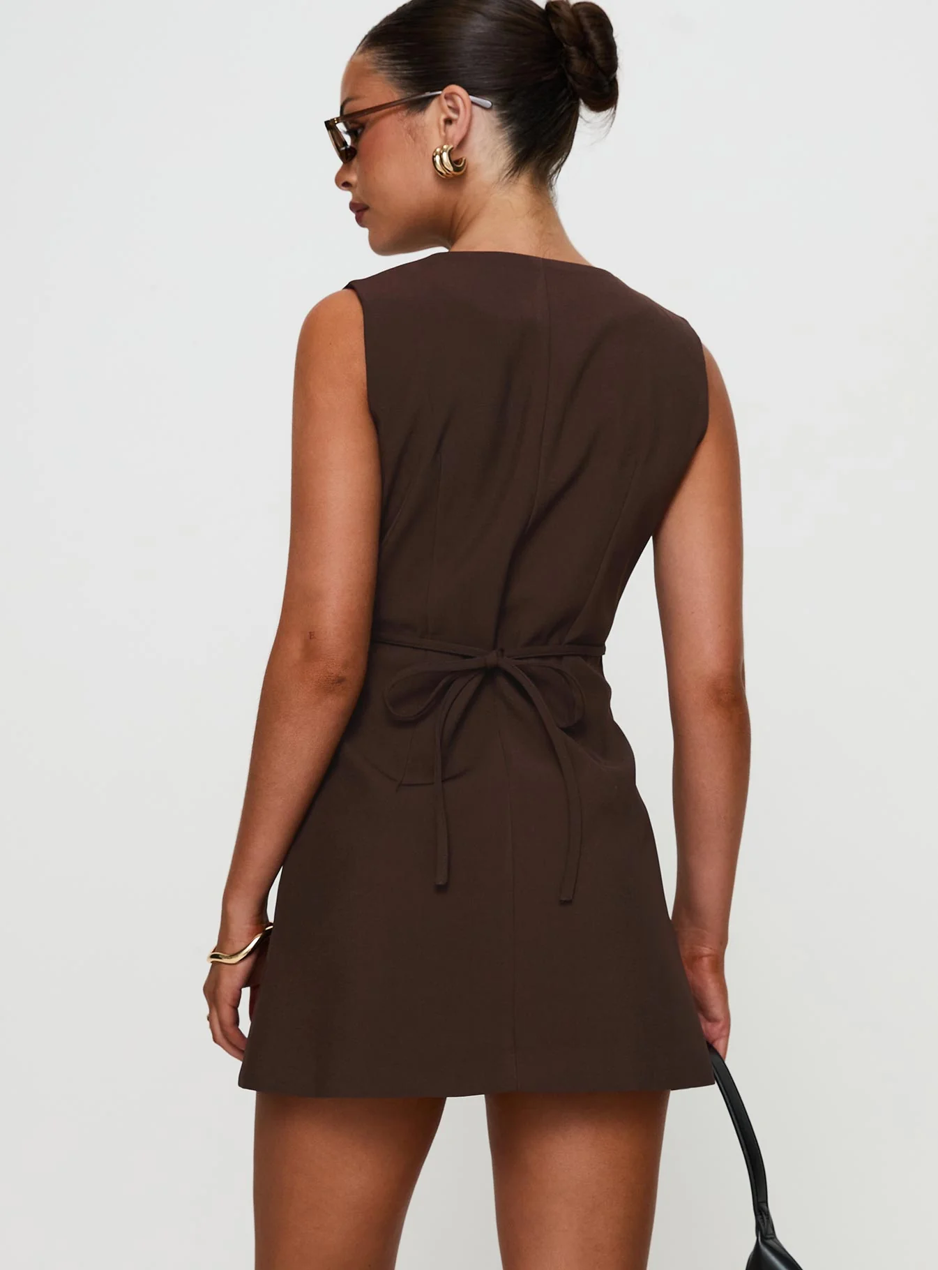 Laire Mini Dress Chocolate - Image 5