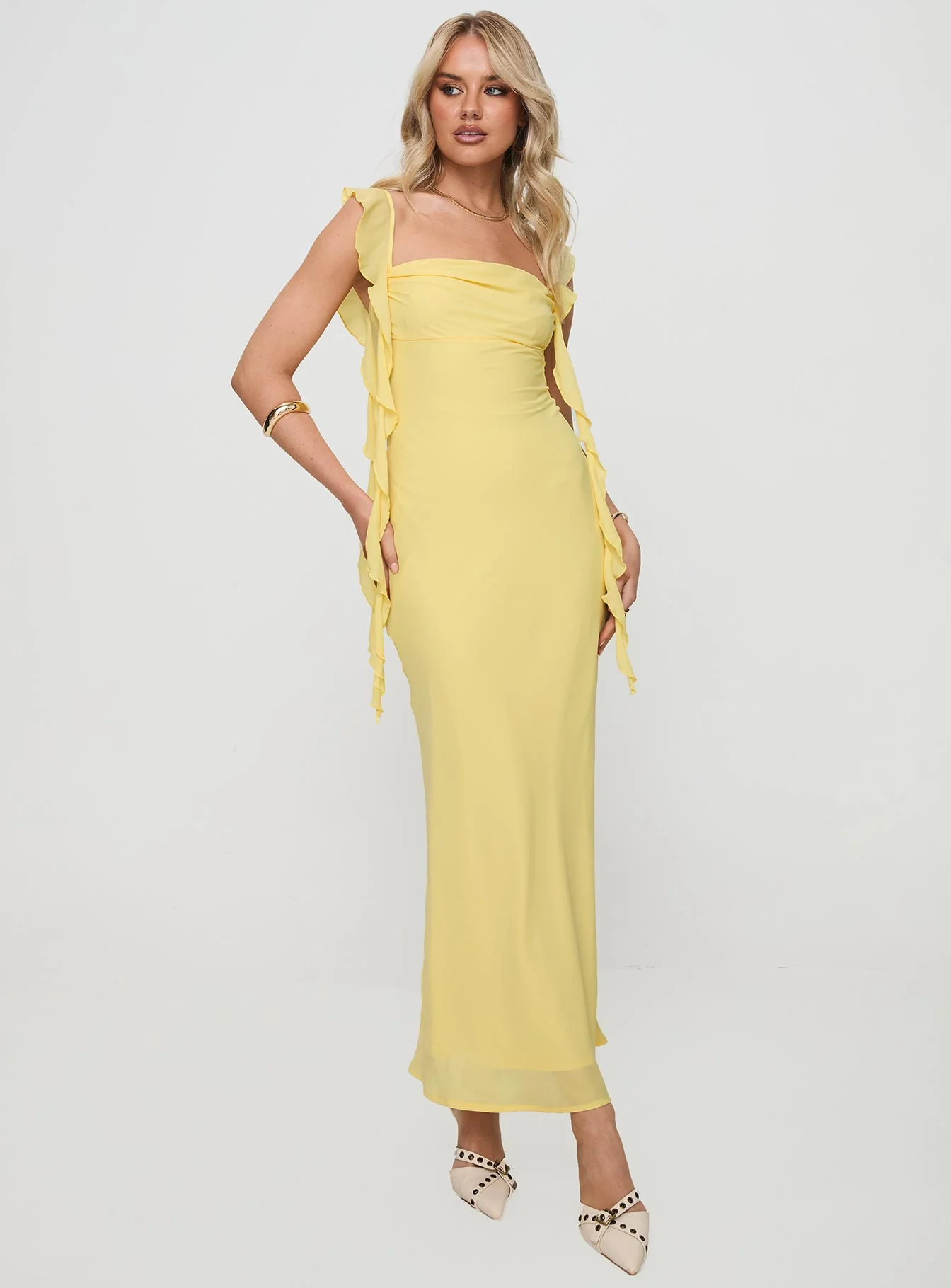 Lanai Maxi Dress Lemon - Image 2