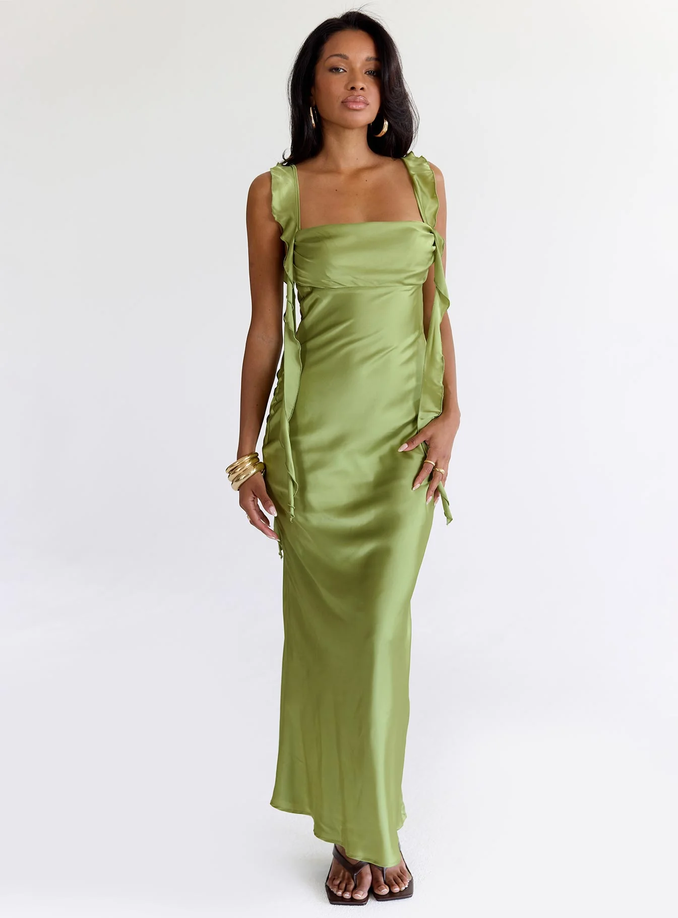 Lanai Maxi Dress Olive - Image 2