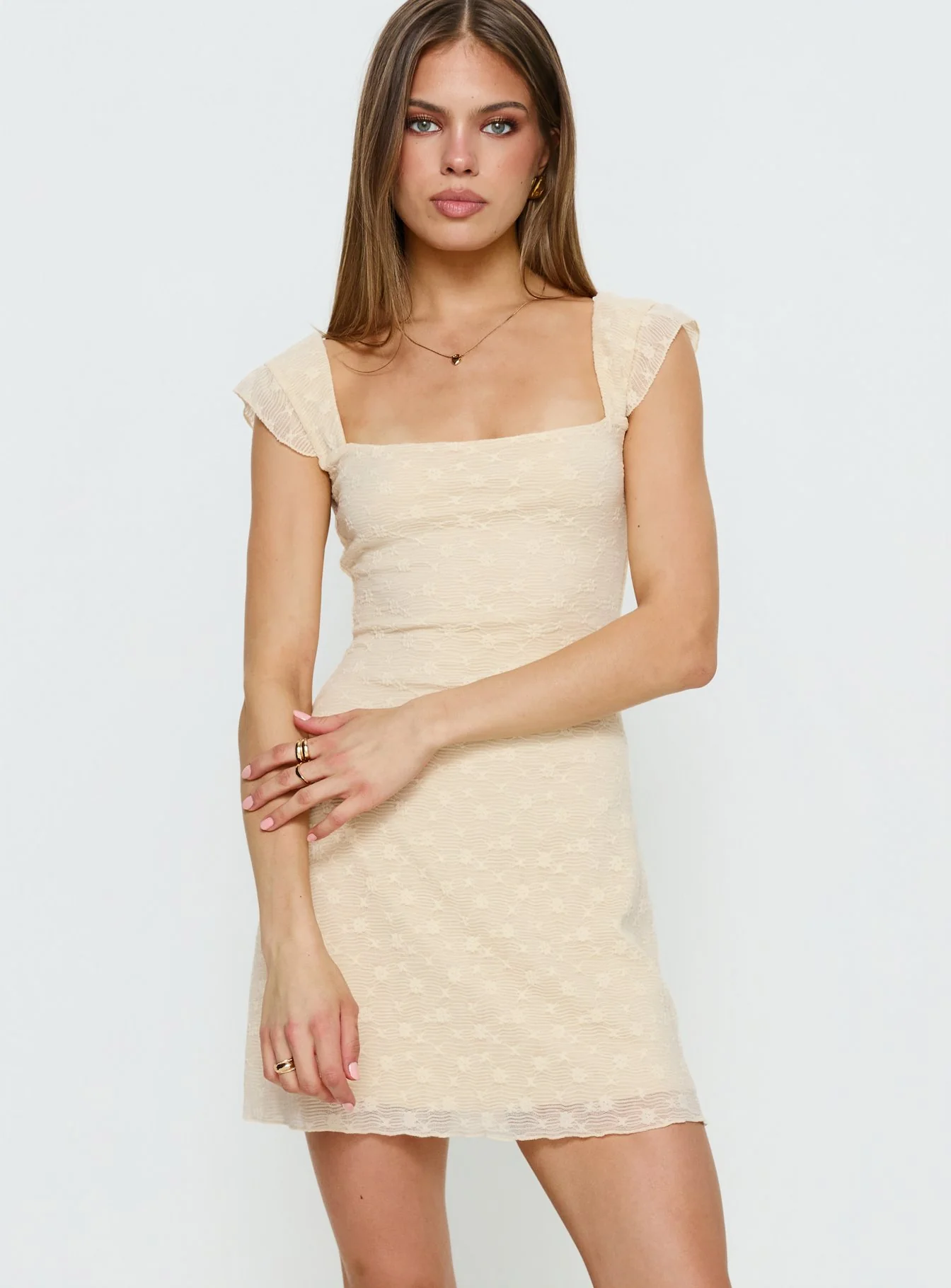 Lanchester Mini Dress Butter Yellow - Image 2