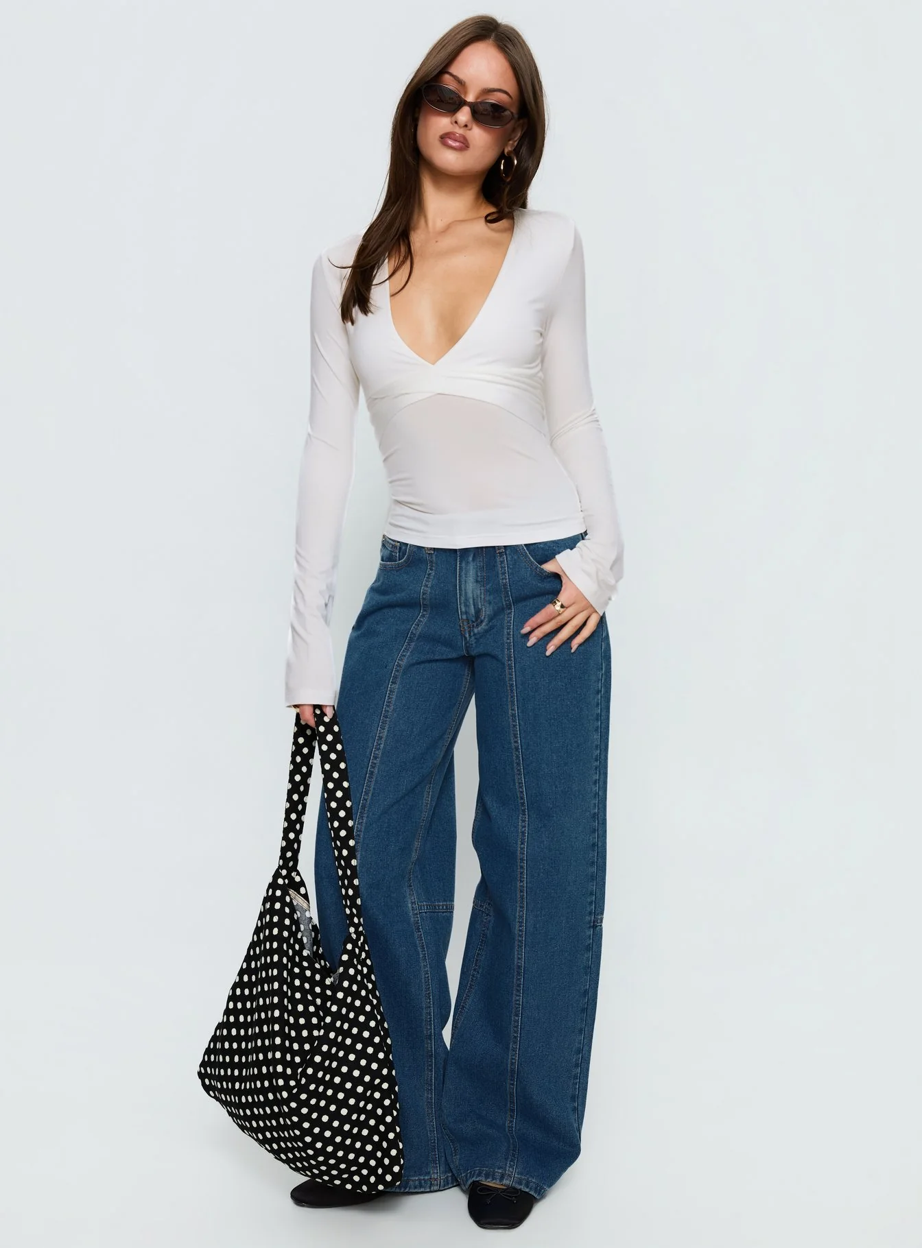 Lando Low Rise Straight Leg Jeans Mid Blue Wash - Image 3