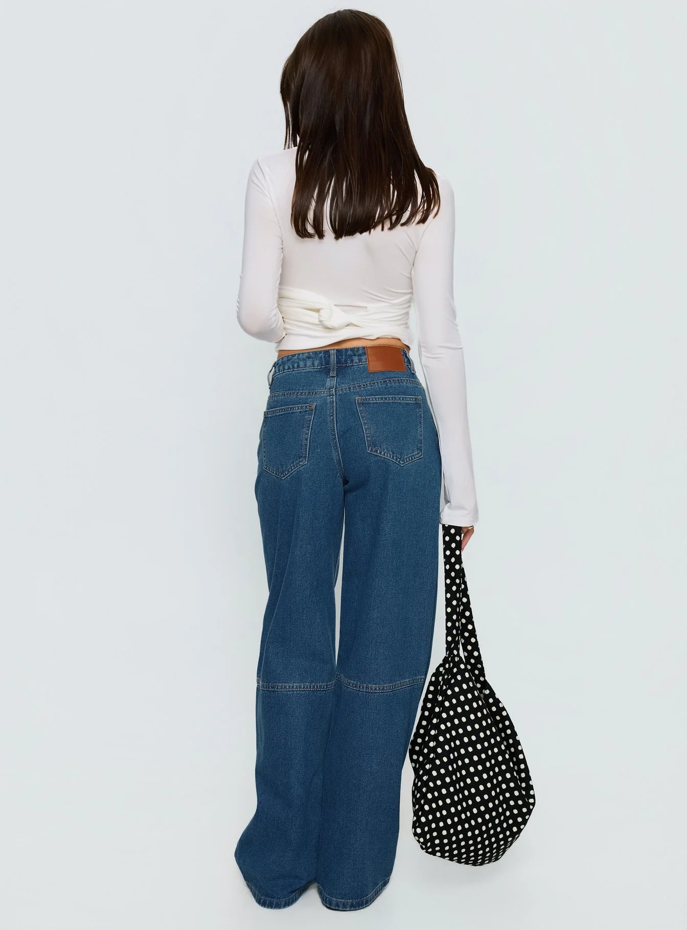 Lando Low Rise Straight Leg Jeans Mid Blue Wash - Image 5