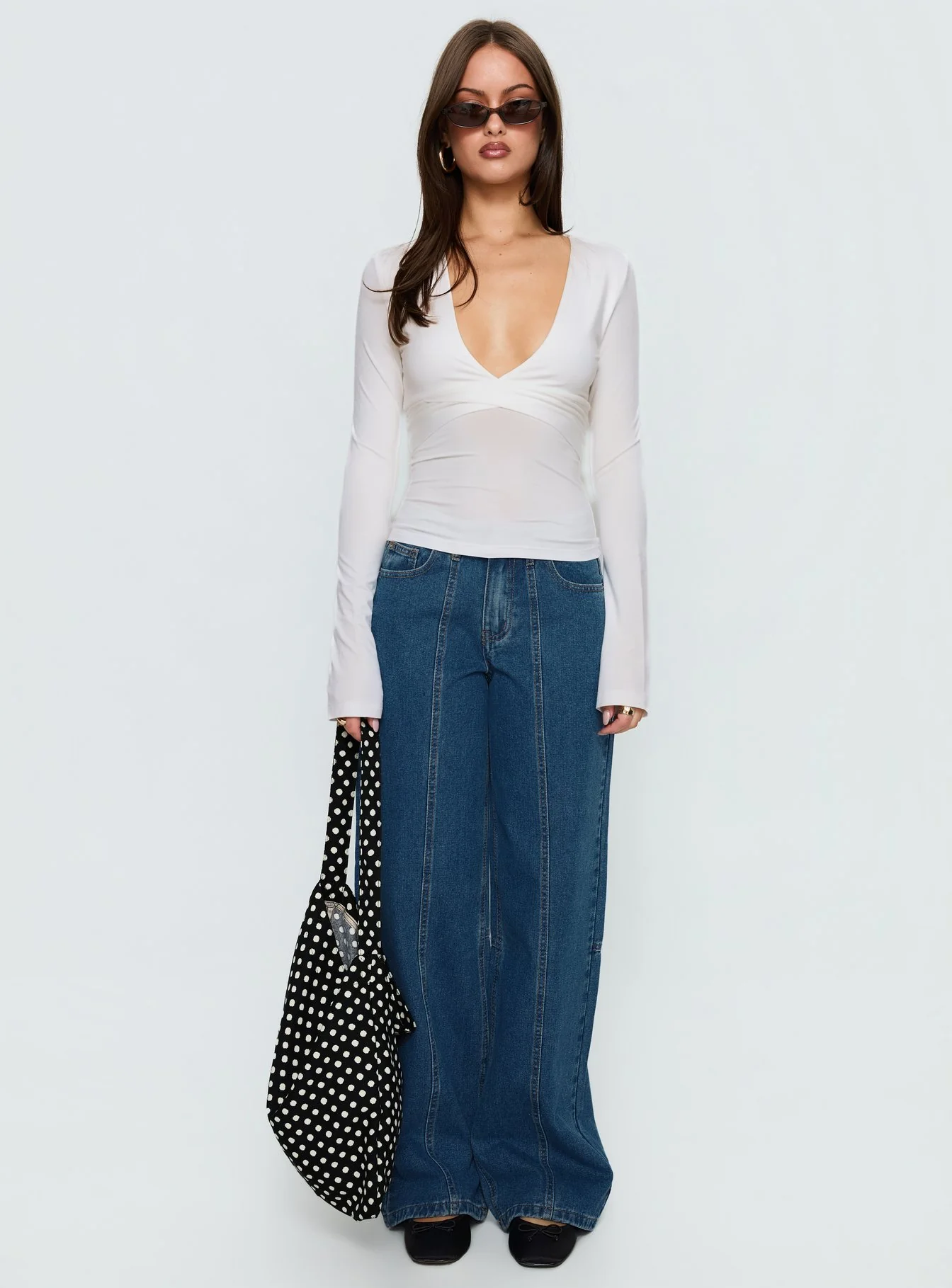 Lando Low Rise Straight Leg Jeans Mid Blue Wash - Image 7