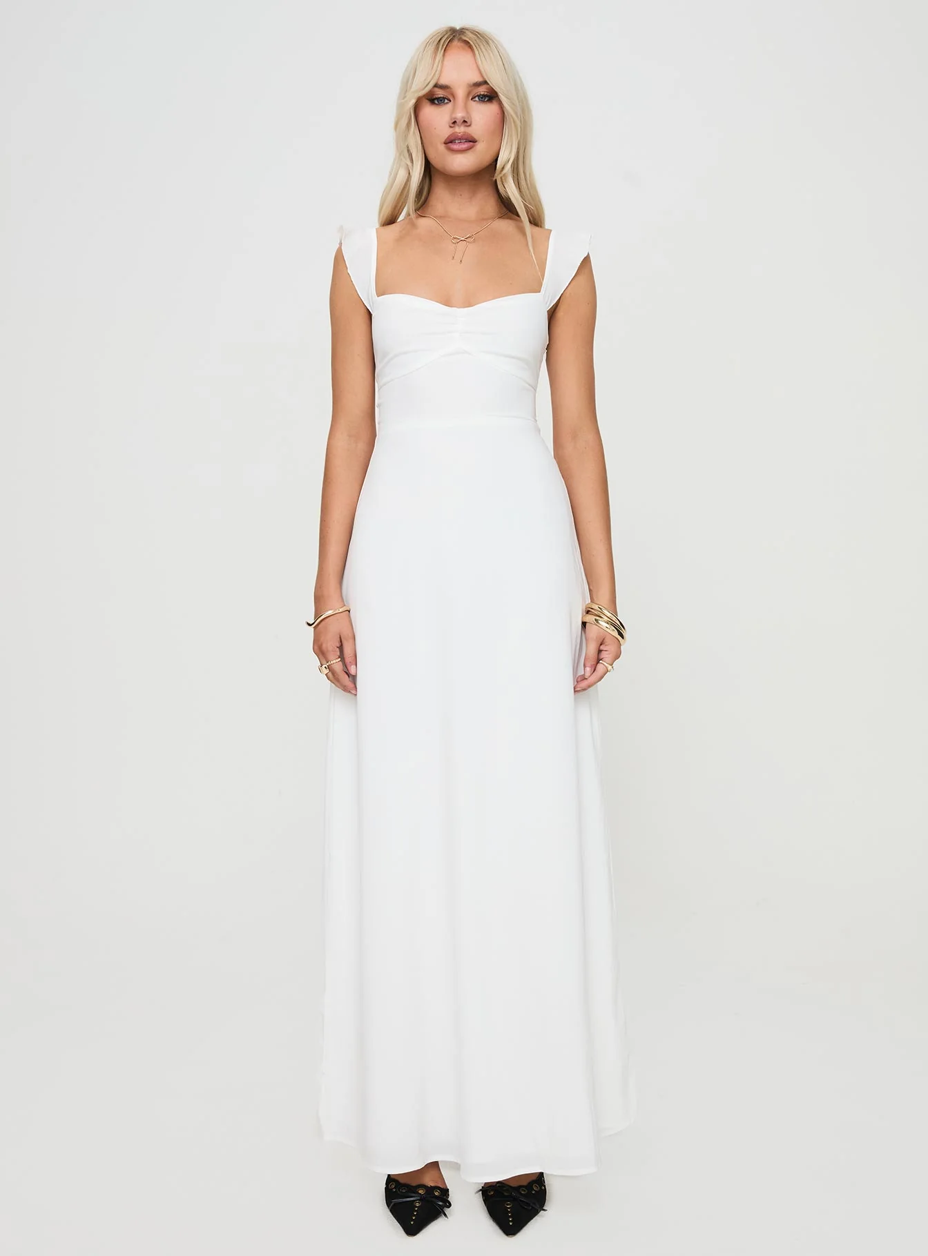 Landon Maxi Dress White - Image 7