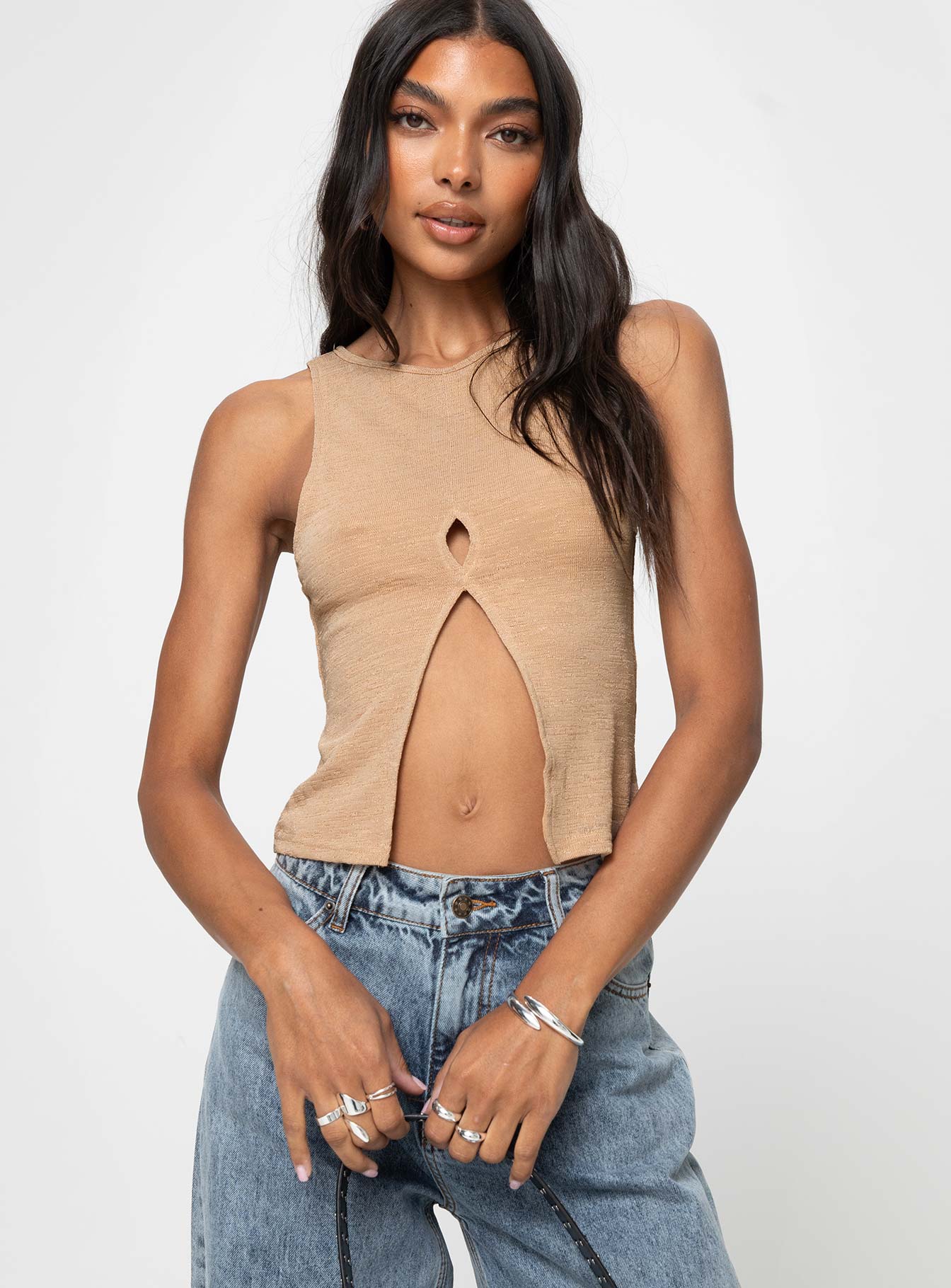 Lantau Tank Top Beige - Image 2