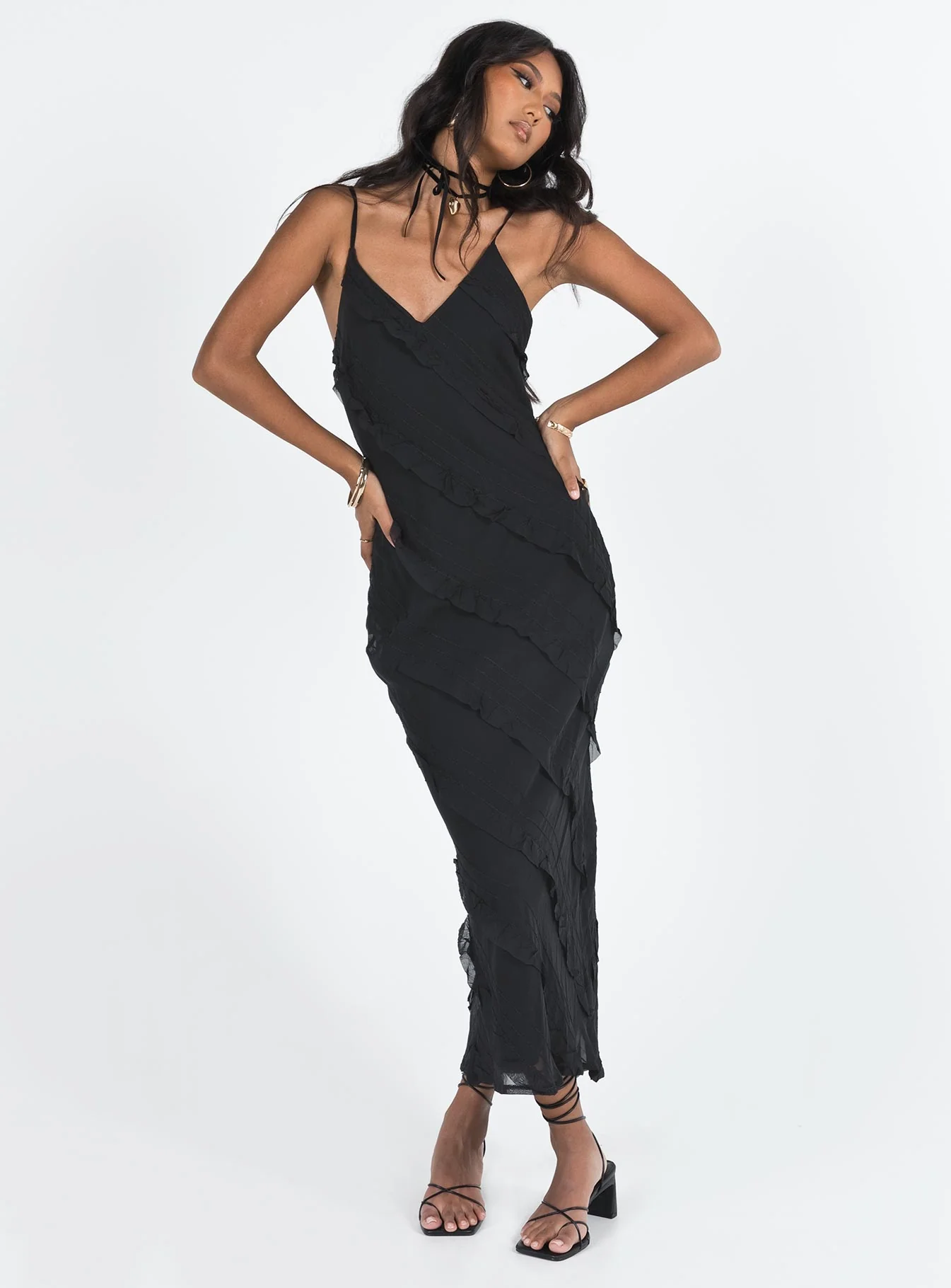 Lars Maxi Dress Black - Image 5