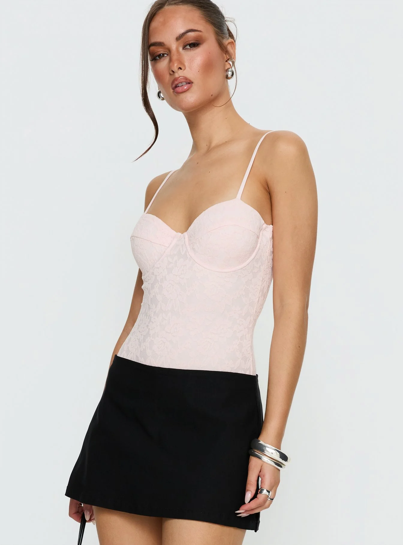 Laryna Lace Bodysuit Pink - Image 3
