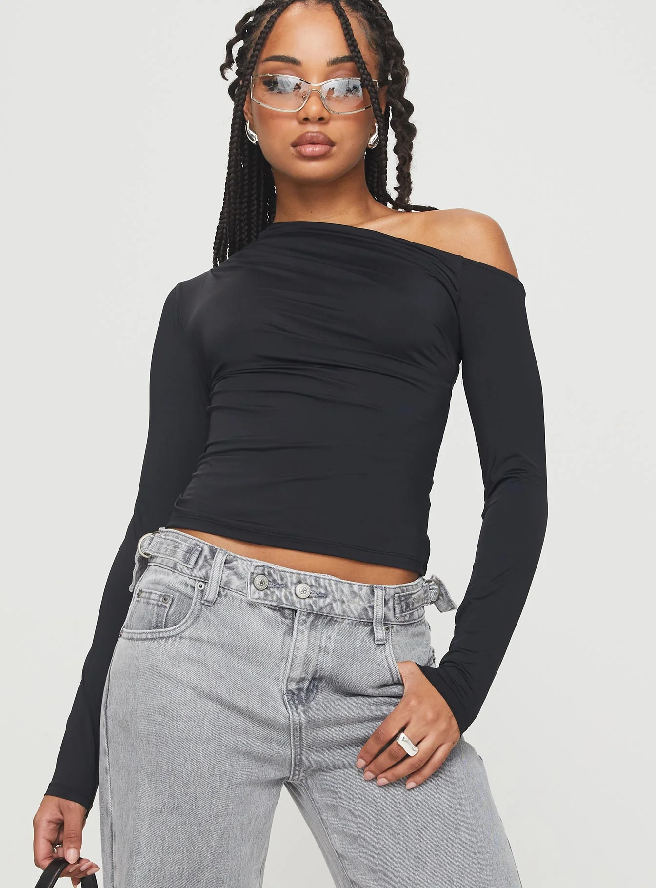 Lasharie Long Sleeve Top Black - Image 2