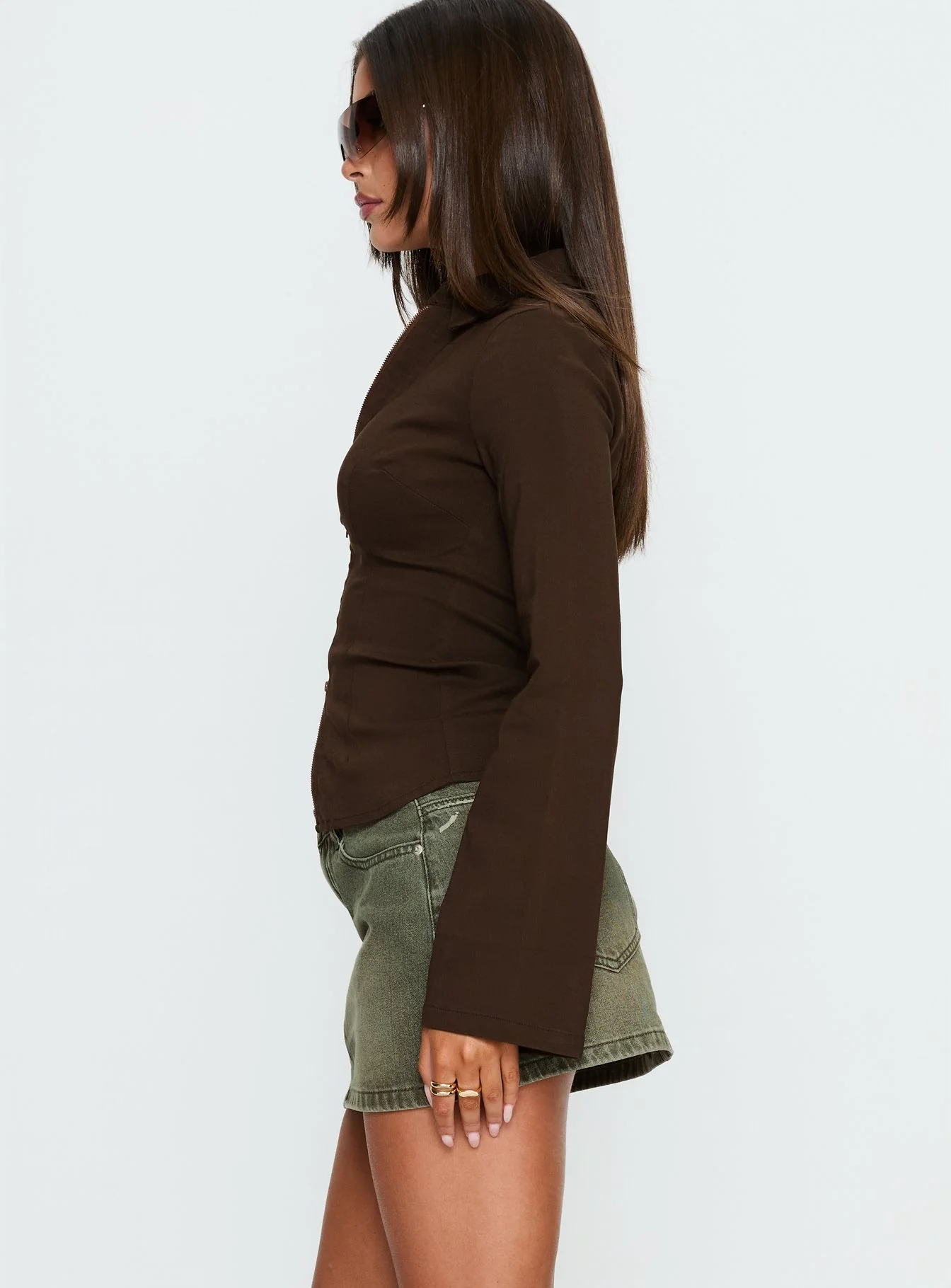 Laynee Butterfly Mini Skirt Washed Green - Image 4