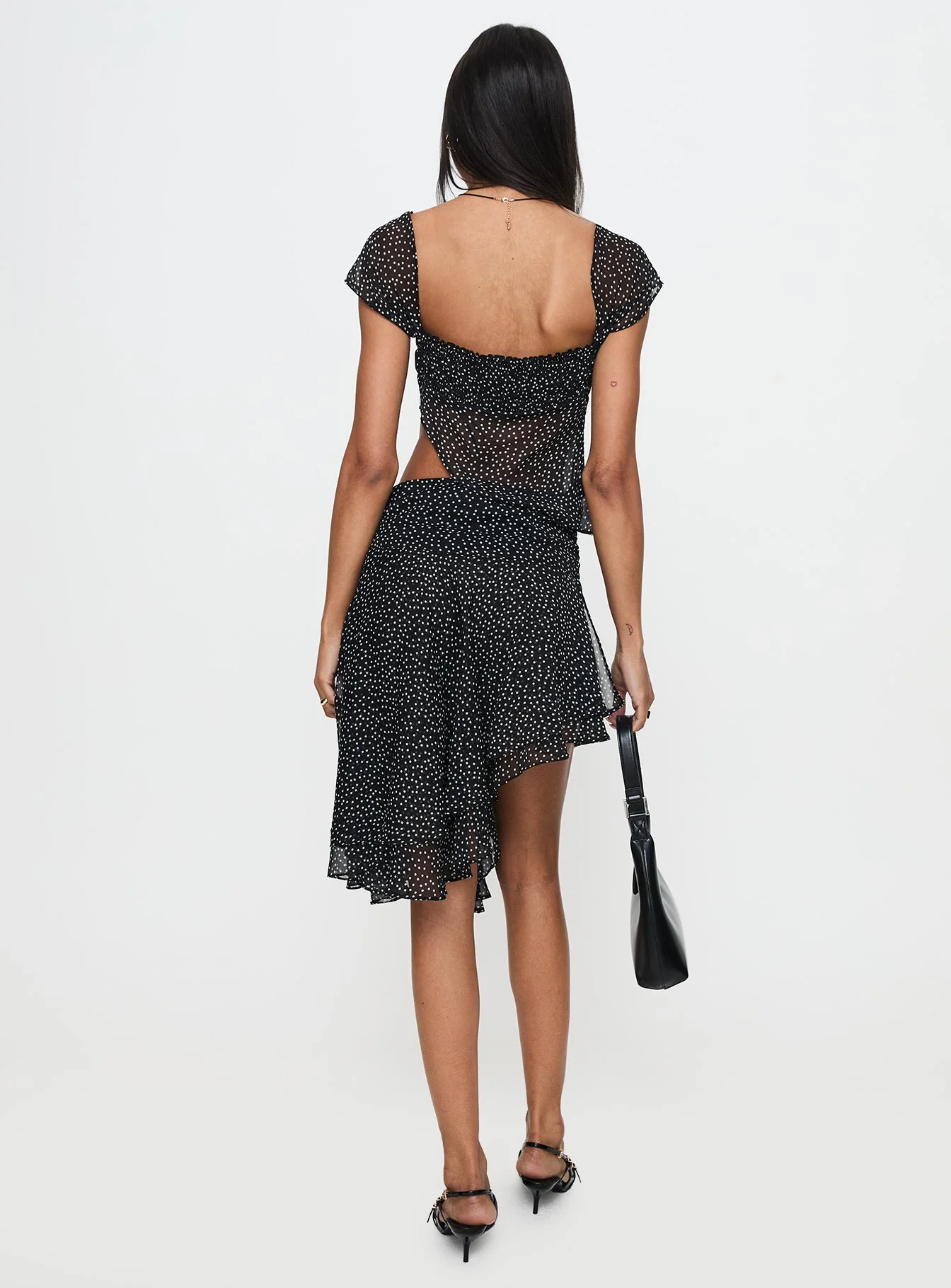 Legacy Midi Skirt Onyx Polka - Image 5