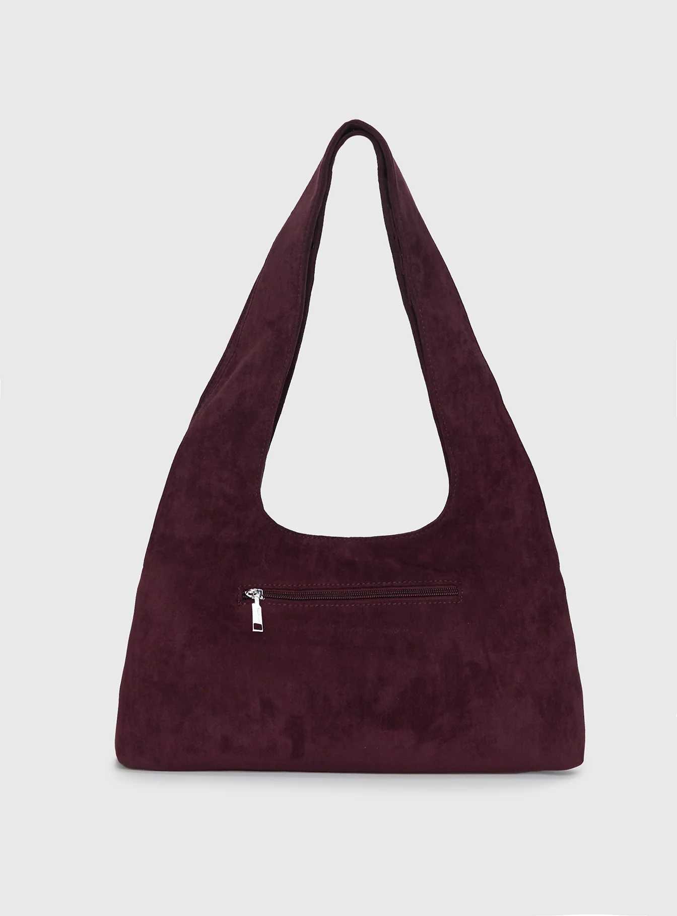 Lemoni Faux Suede Stud Bag Burgundy - Image 3