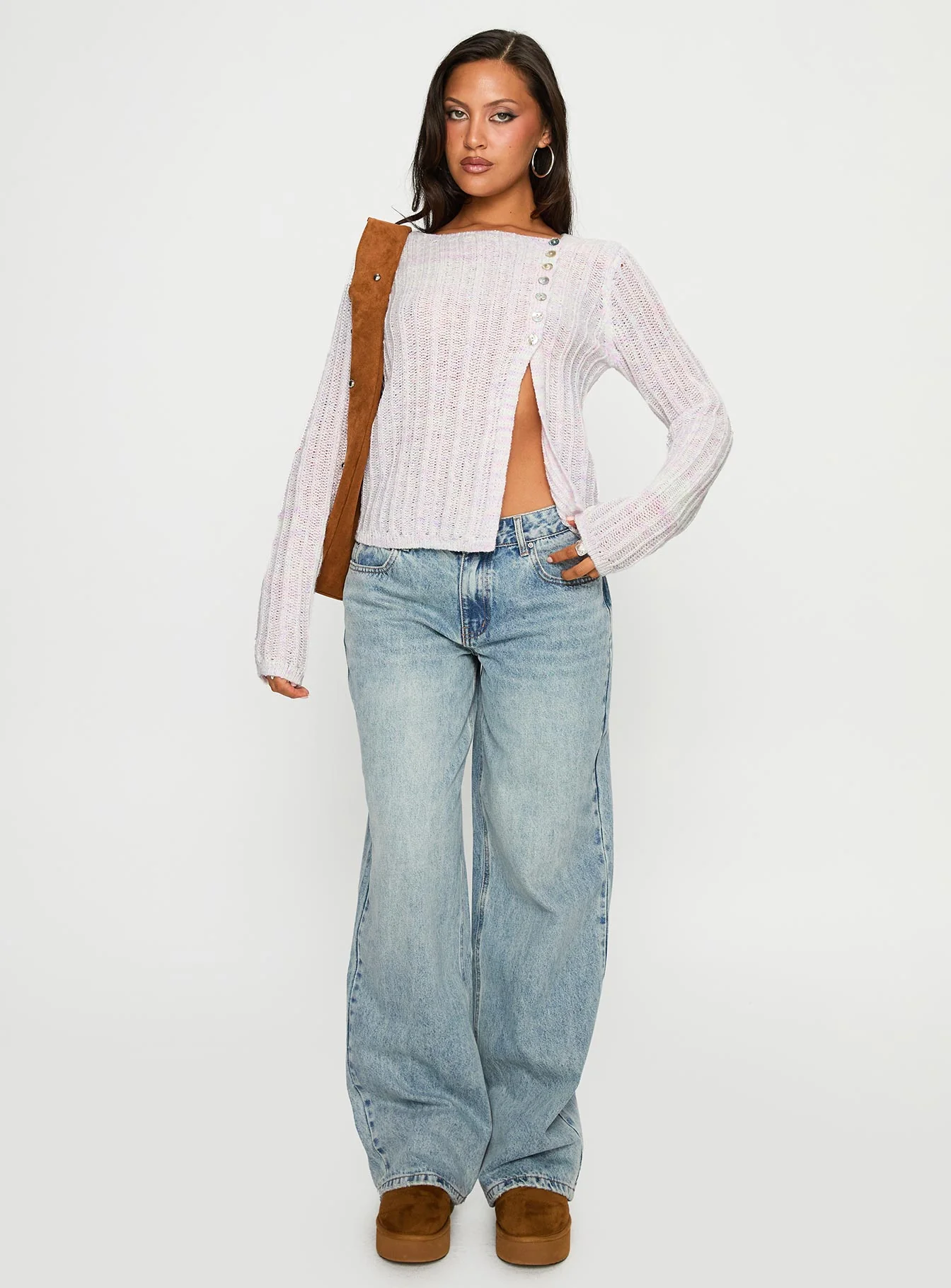 Lenker Knit Jumper Lilac - Image 2