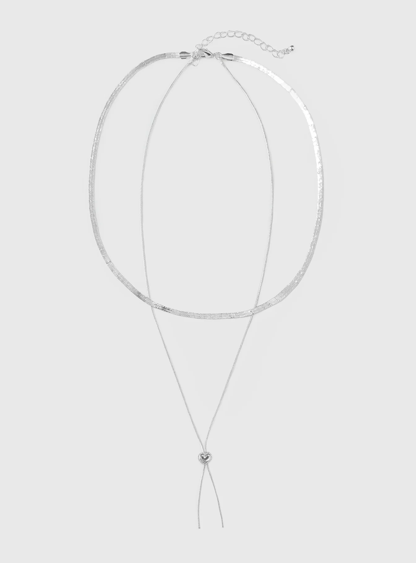 Let Me Love Layered Necklace Silver - Image 2