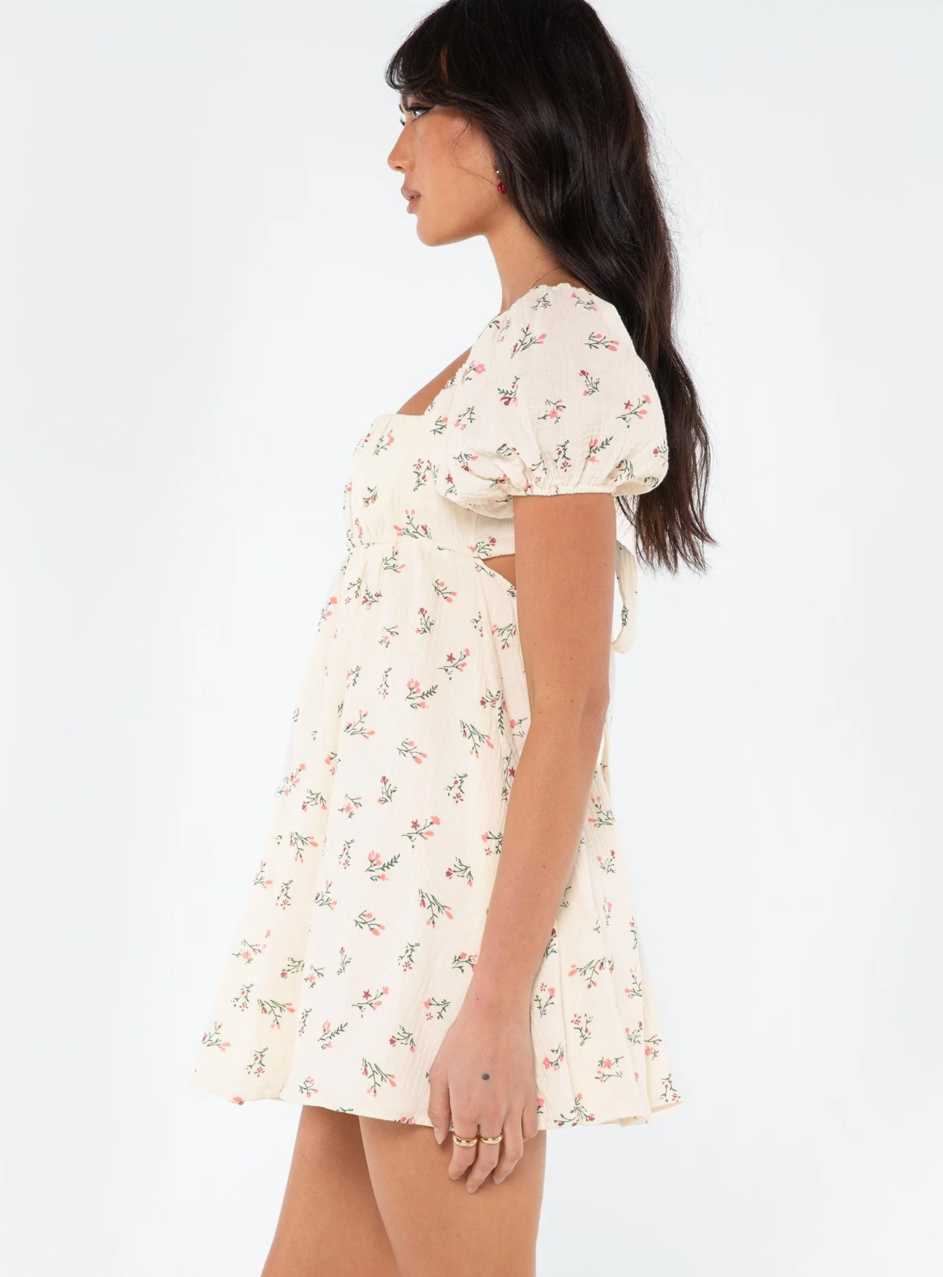Let's Dance Mini Dress White / Floral - Image 4
