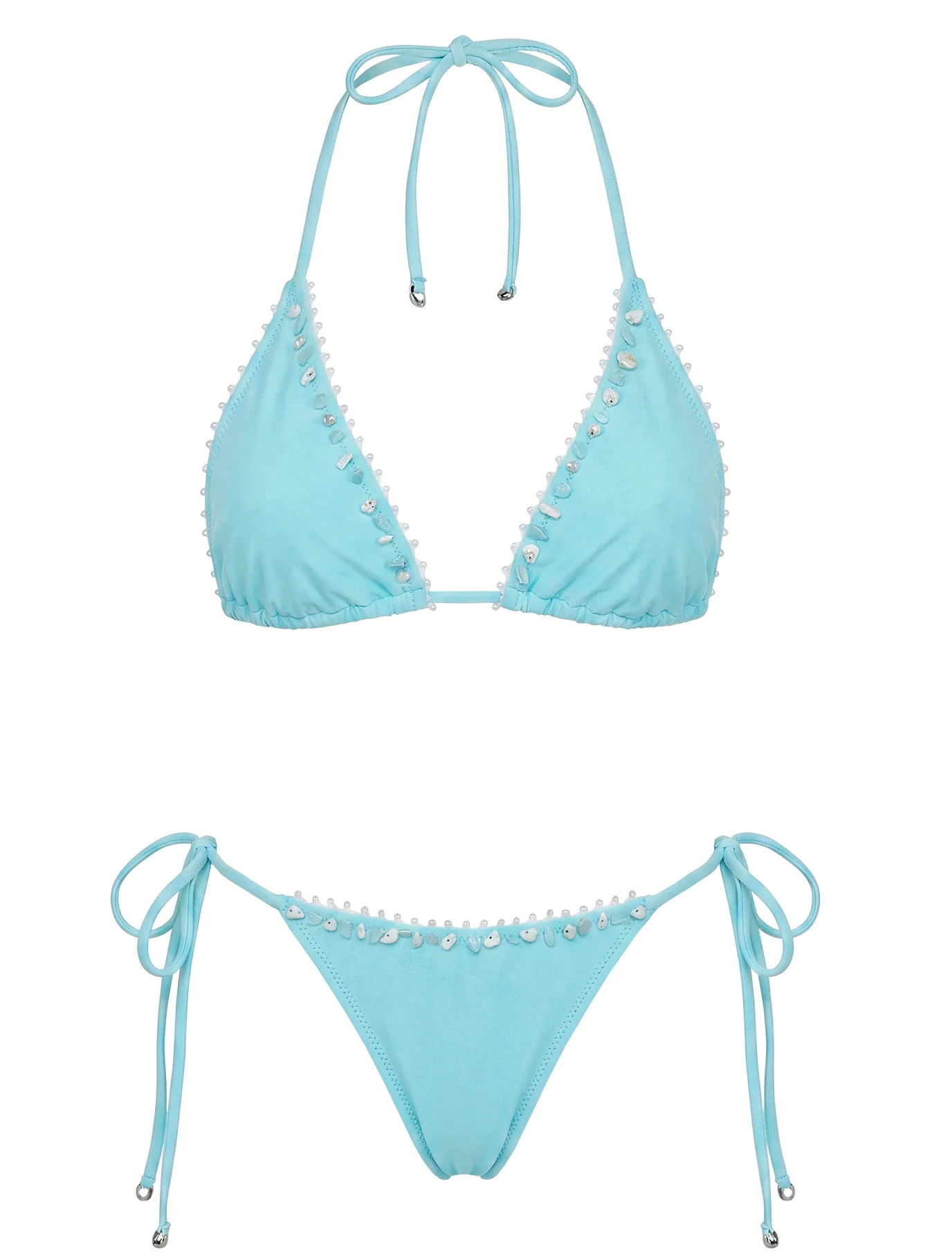 Lietta Embellished Triangle Bikini Top Jelly Mint - Image 6