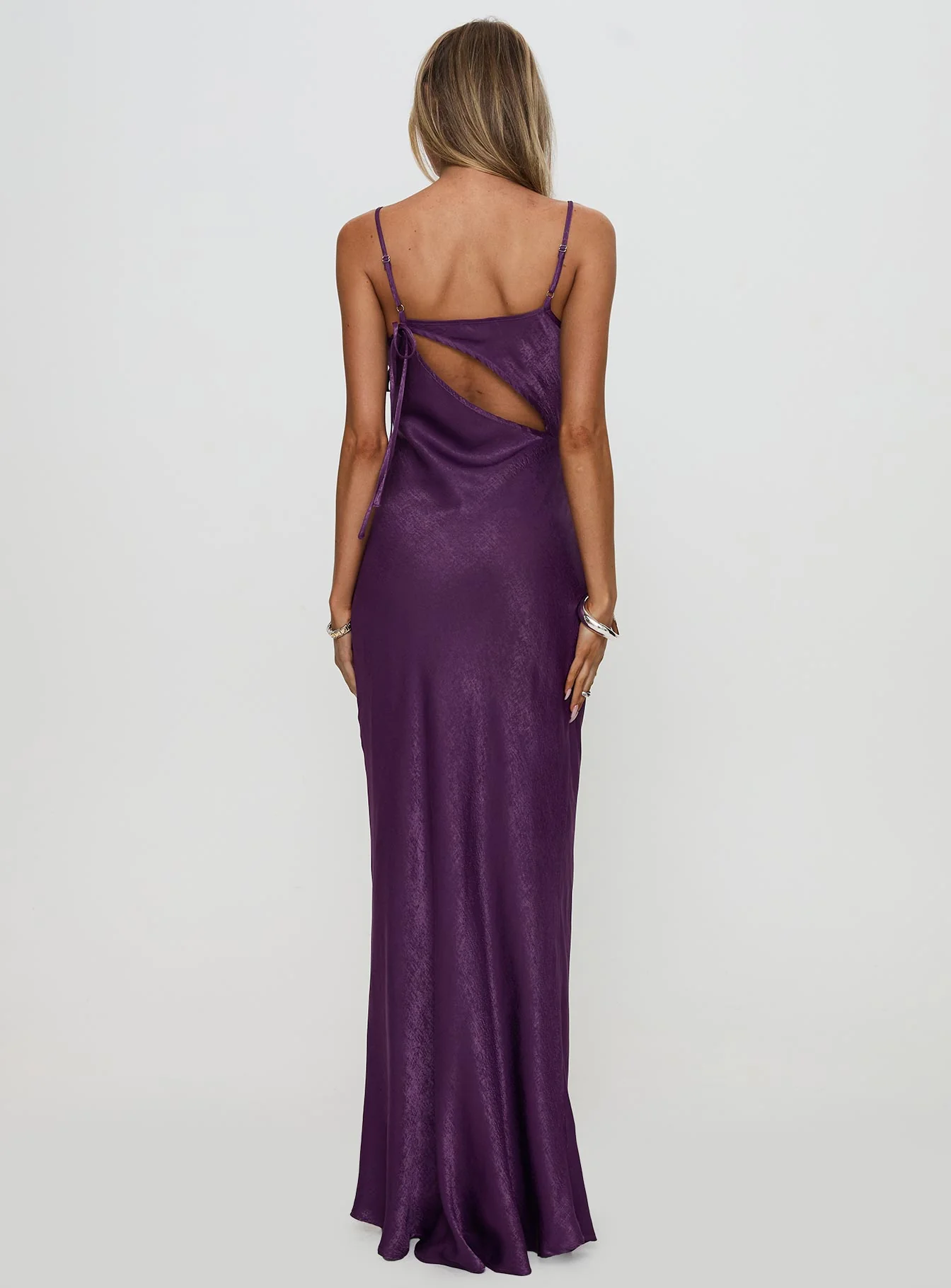 Linger Bias Cut Maxi Dress Purple - Image 5