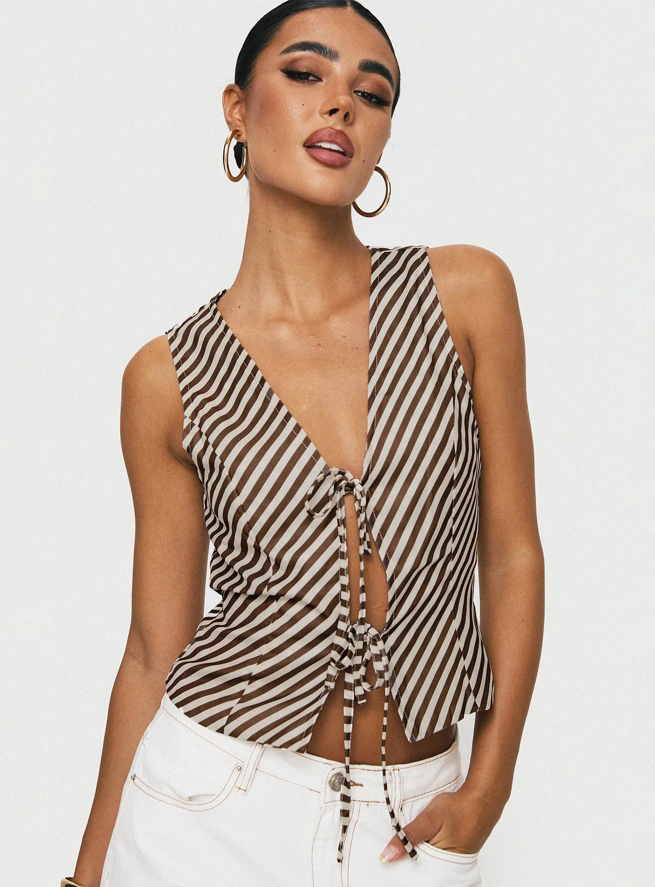Lishar Top Brown Stripe - Image 8