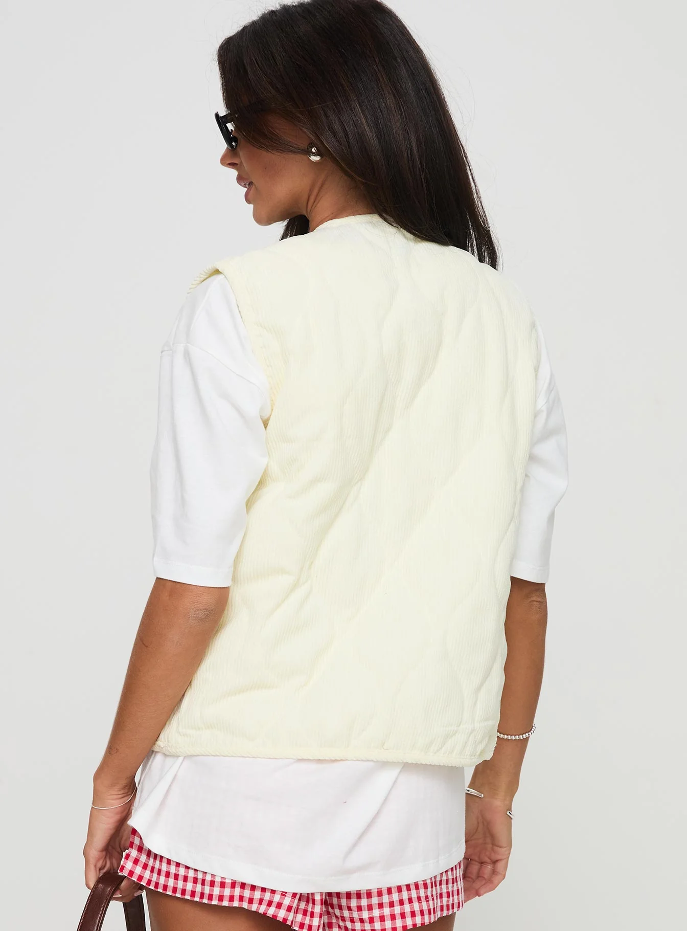 Little Things Quilted Vest Cream - Image 5