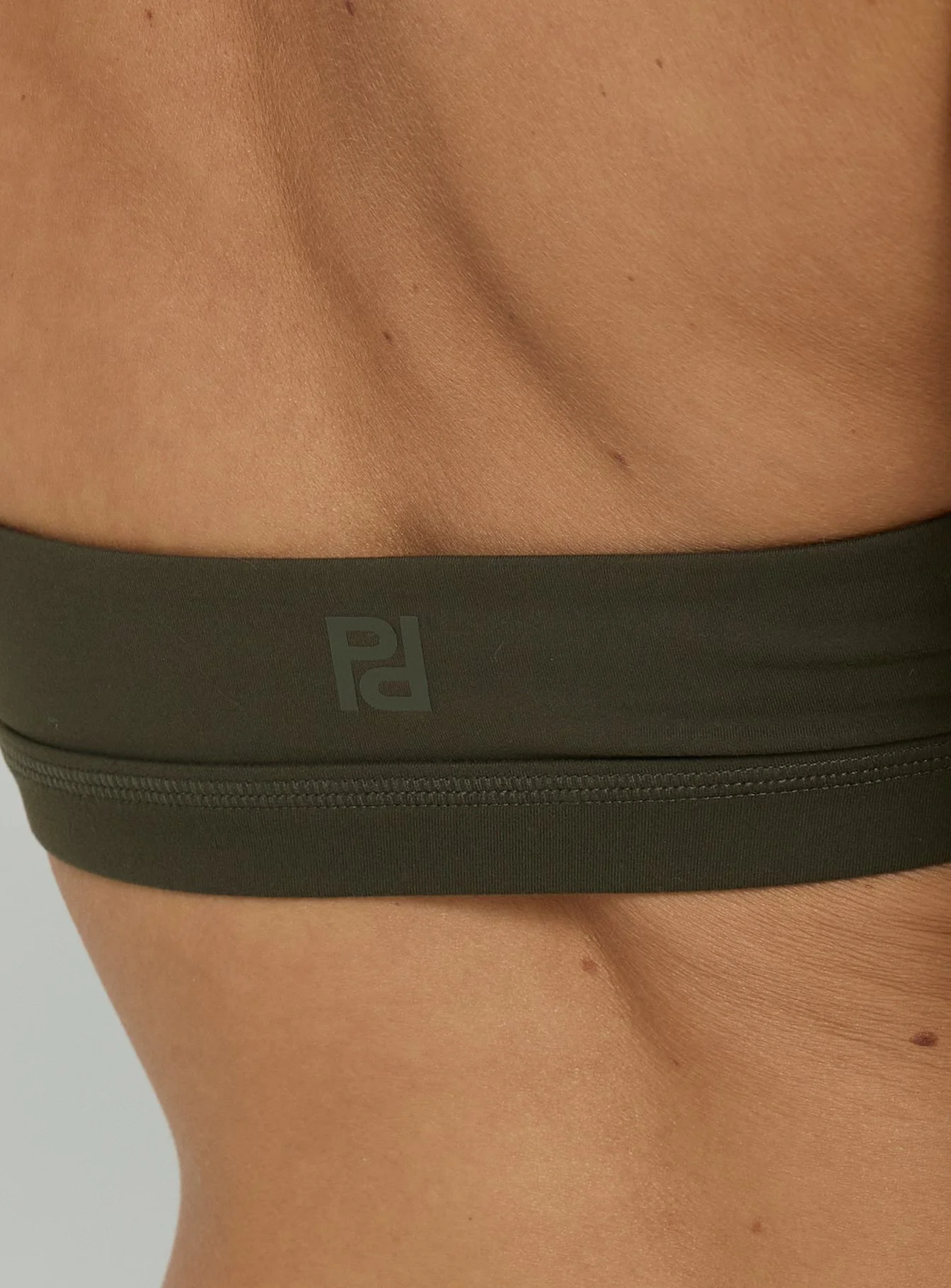 Lock In Active Halter Crop Top Olive - Image 6