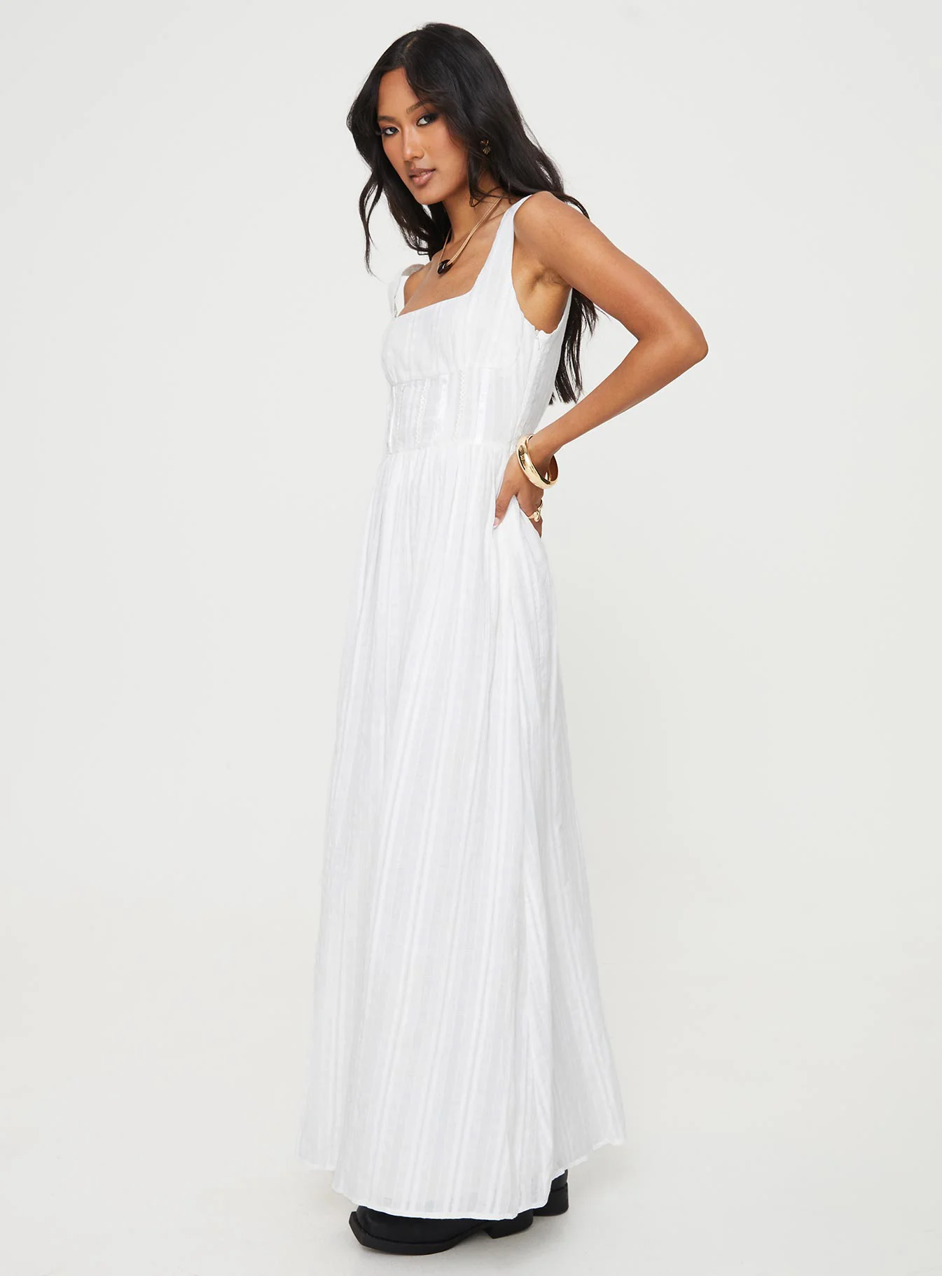 Lorinda Maxi Dress White - Image 4