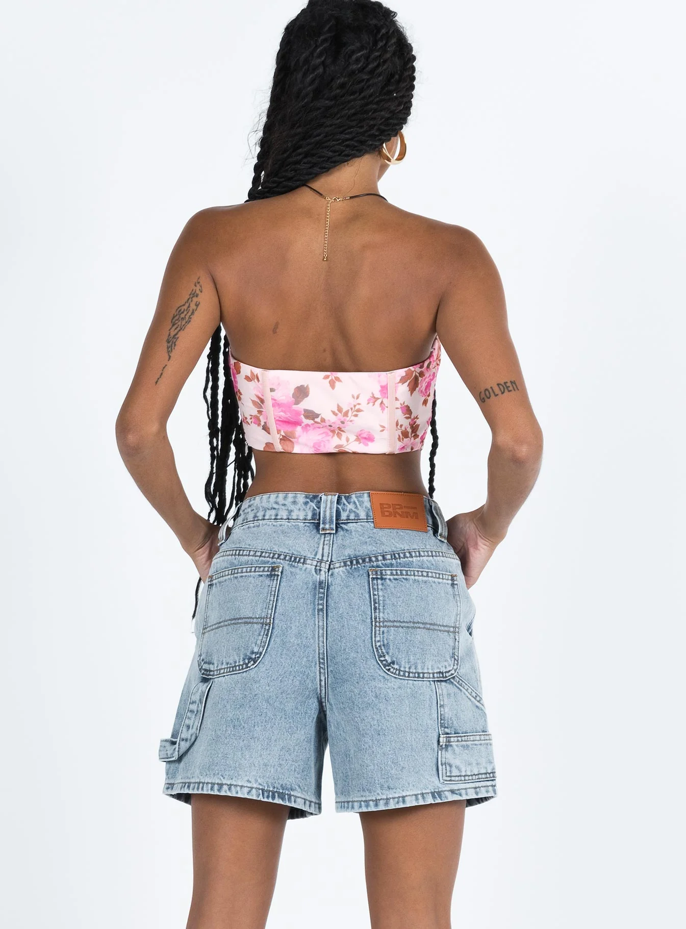 Lou Carpenter Denim Shorts Light Wash - Image 7