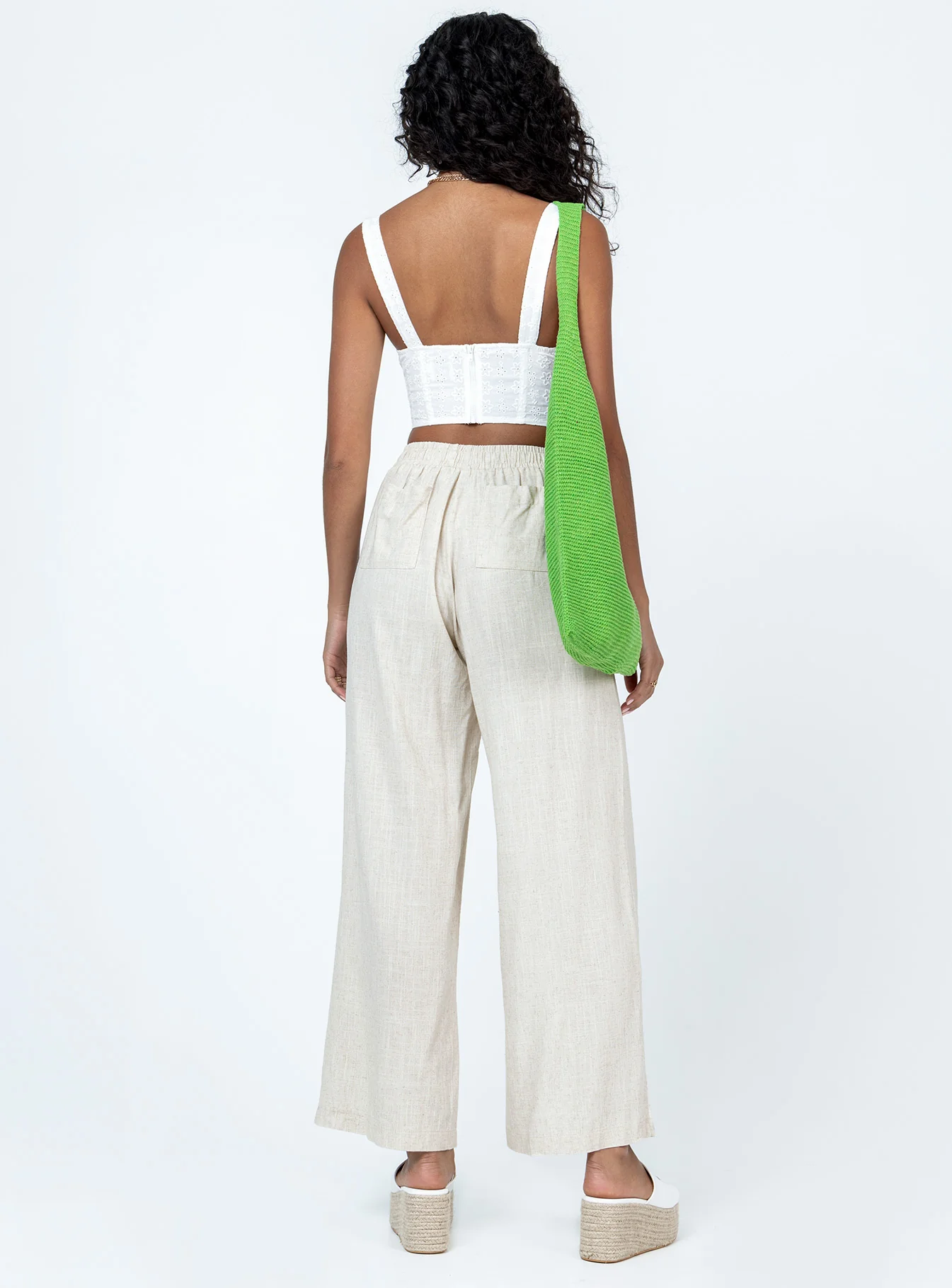 Louis Linen Blend Pants Beige - Image 5