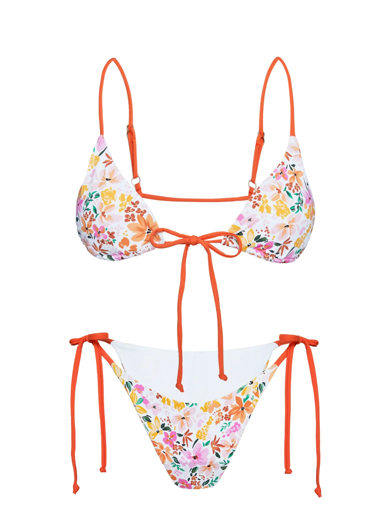 Love And Light Tie Side Bikini Bottoms Multi Floral - Image 5