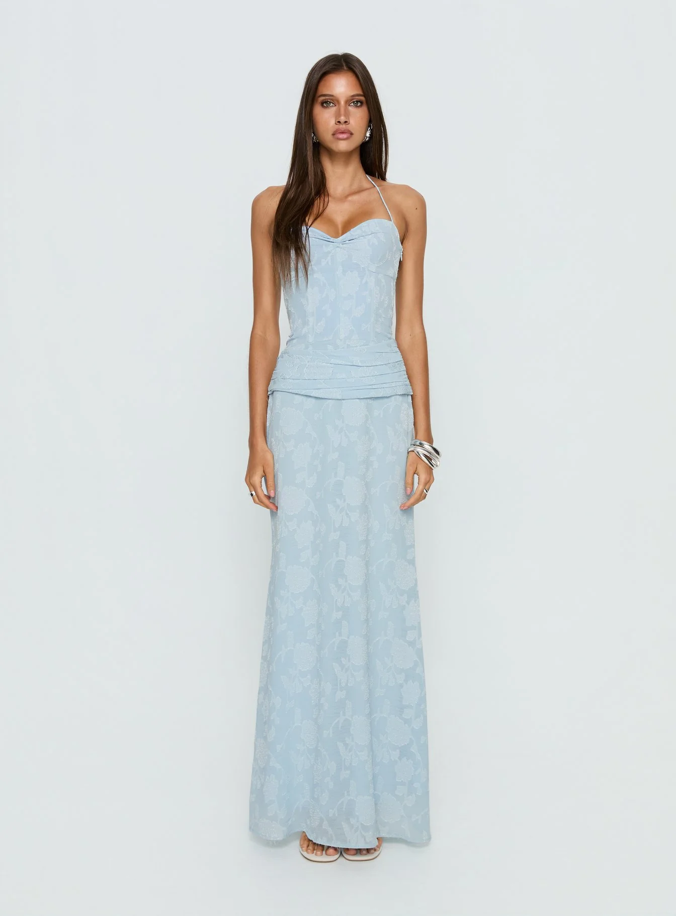 Love from Portofino Corset Maxi Dress Blue - Image 7