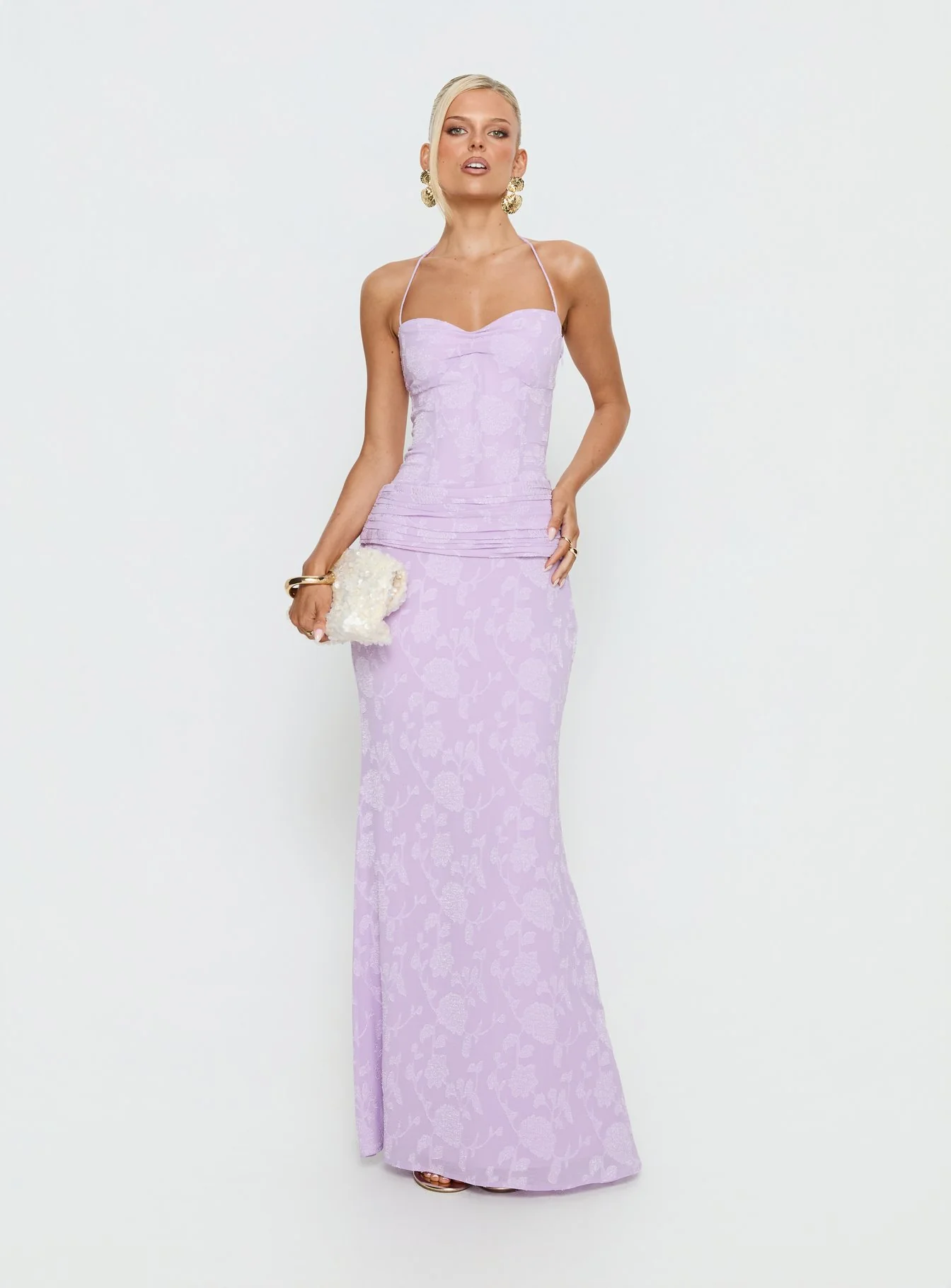 Love From Portofino Corset Maxi Dress Lilac - Image 3