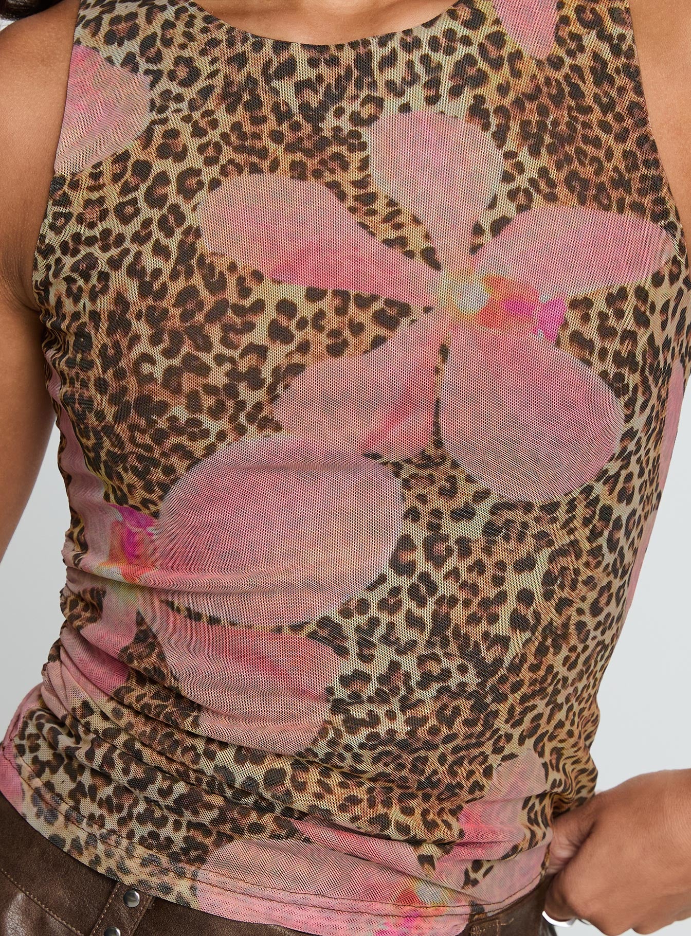 Love Is Free Top Leopard Floral - Image 6