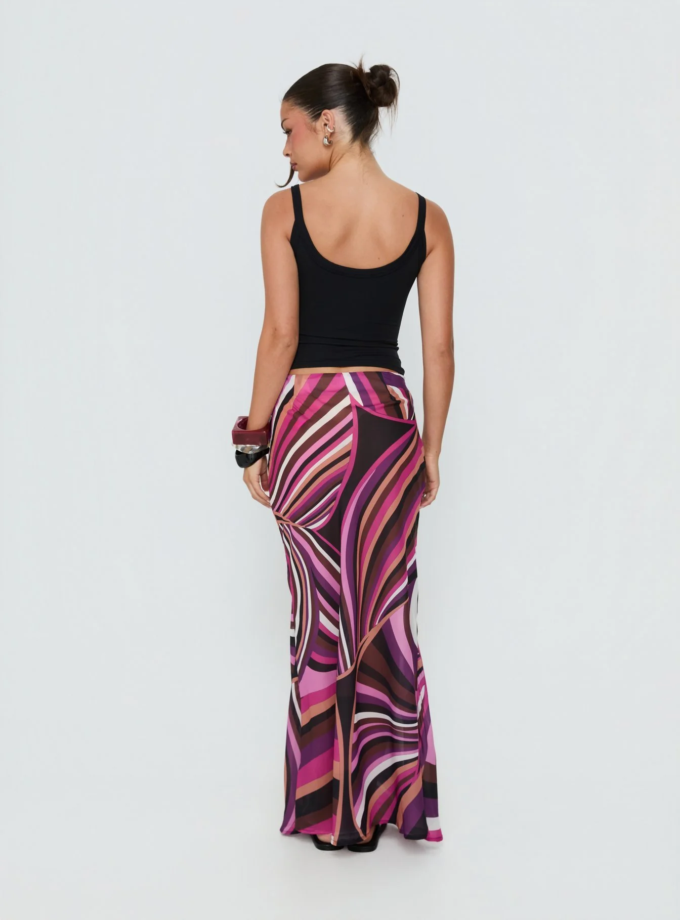 Lucidia Maxi Skirt Pink Retro - Image 5