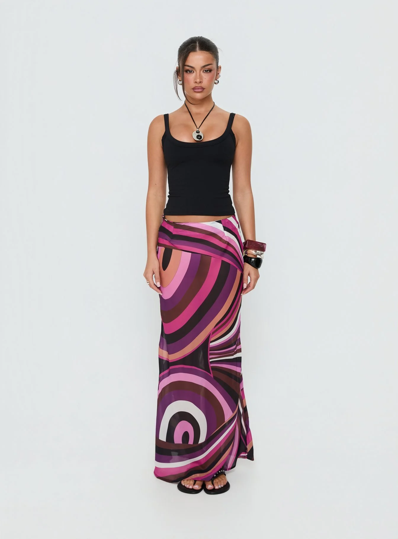 Lucidia Maxi Skirt Pink Retro - Image 7