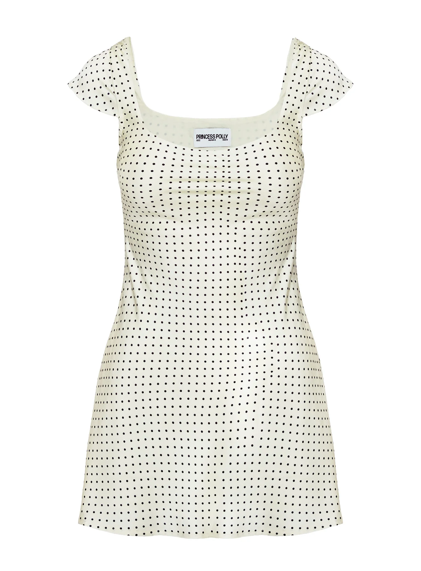 Lucienna Polka Dot Mini Dress White / Black - Image 6