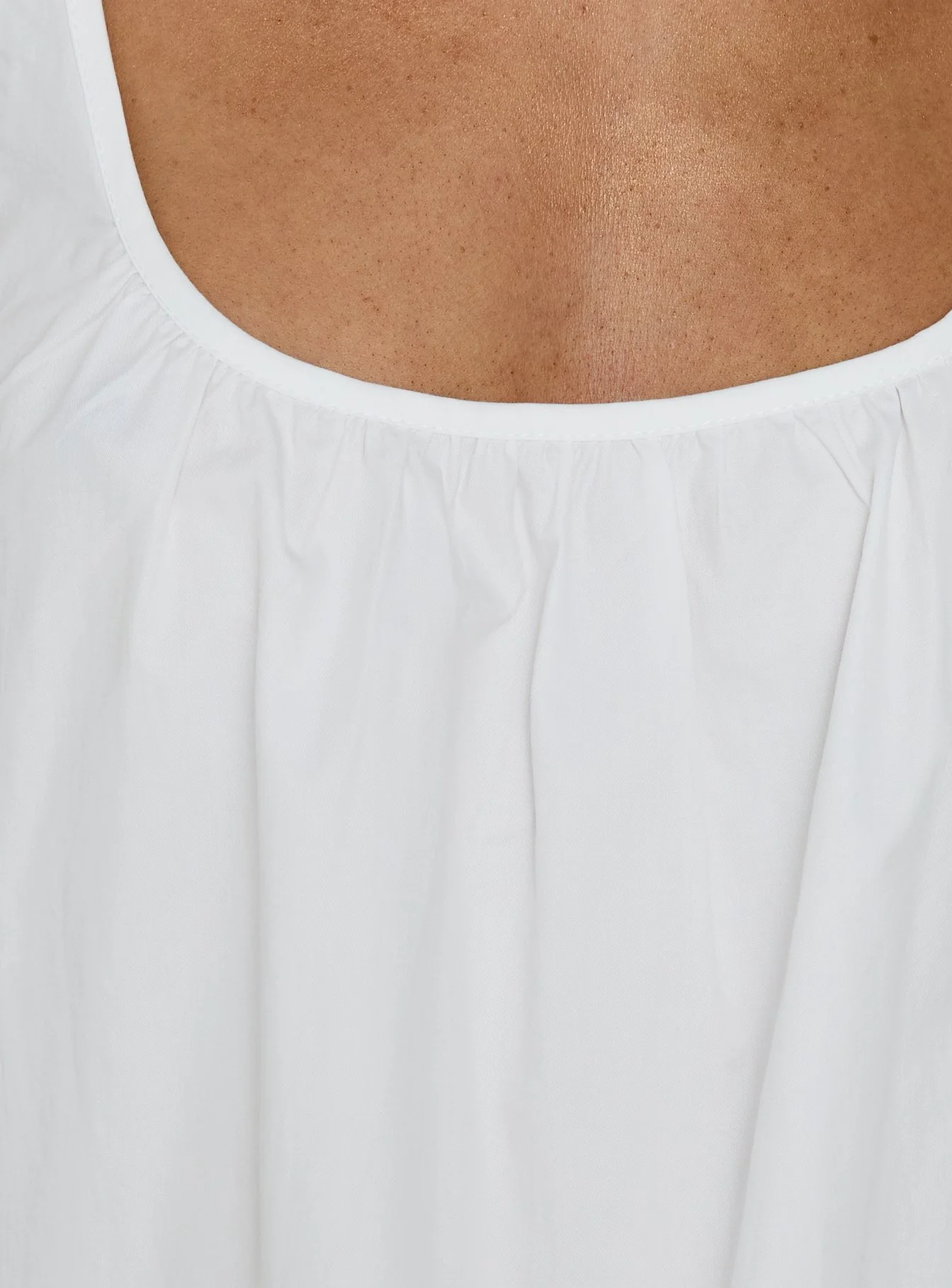 Lucka Babydoll Tie Mini Dress White - Image 6
